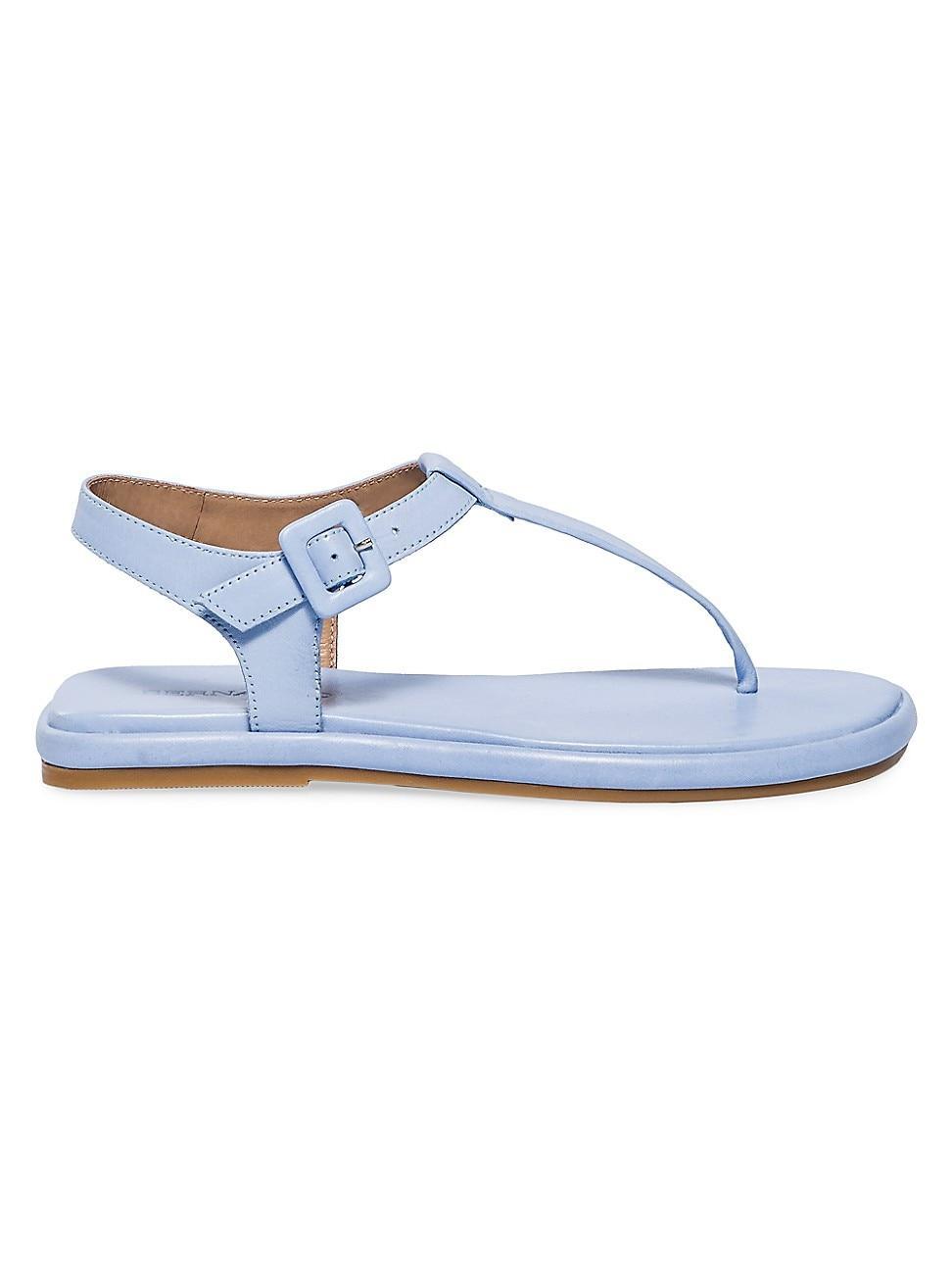 Leather Ankle-Strap Thong Sandals Product Image