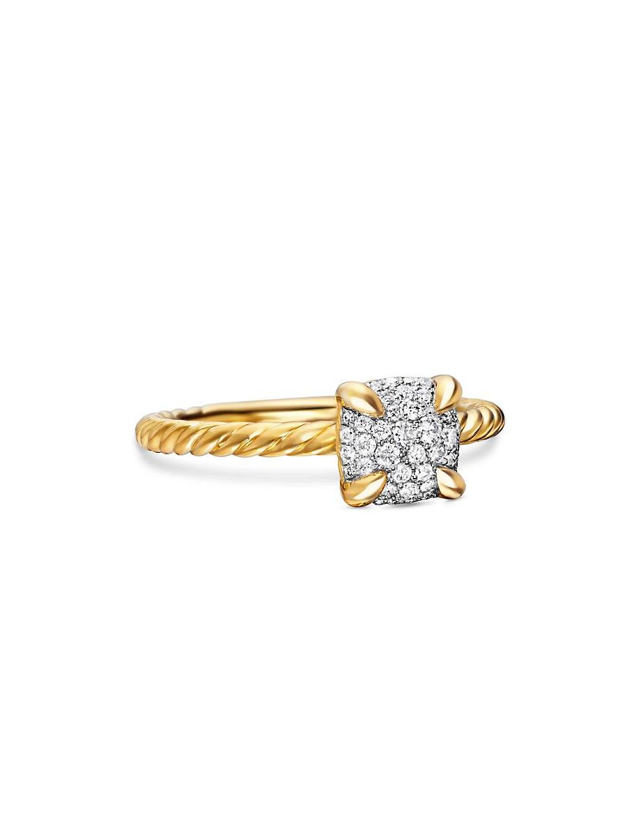 Womens Chtelaine Ring in 18K Yellow Gold with Full Pav Diamonds Product Image