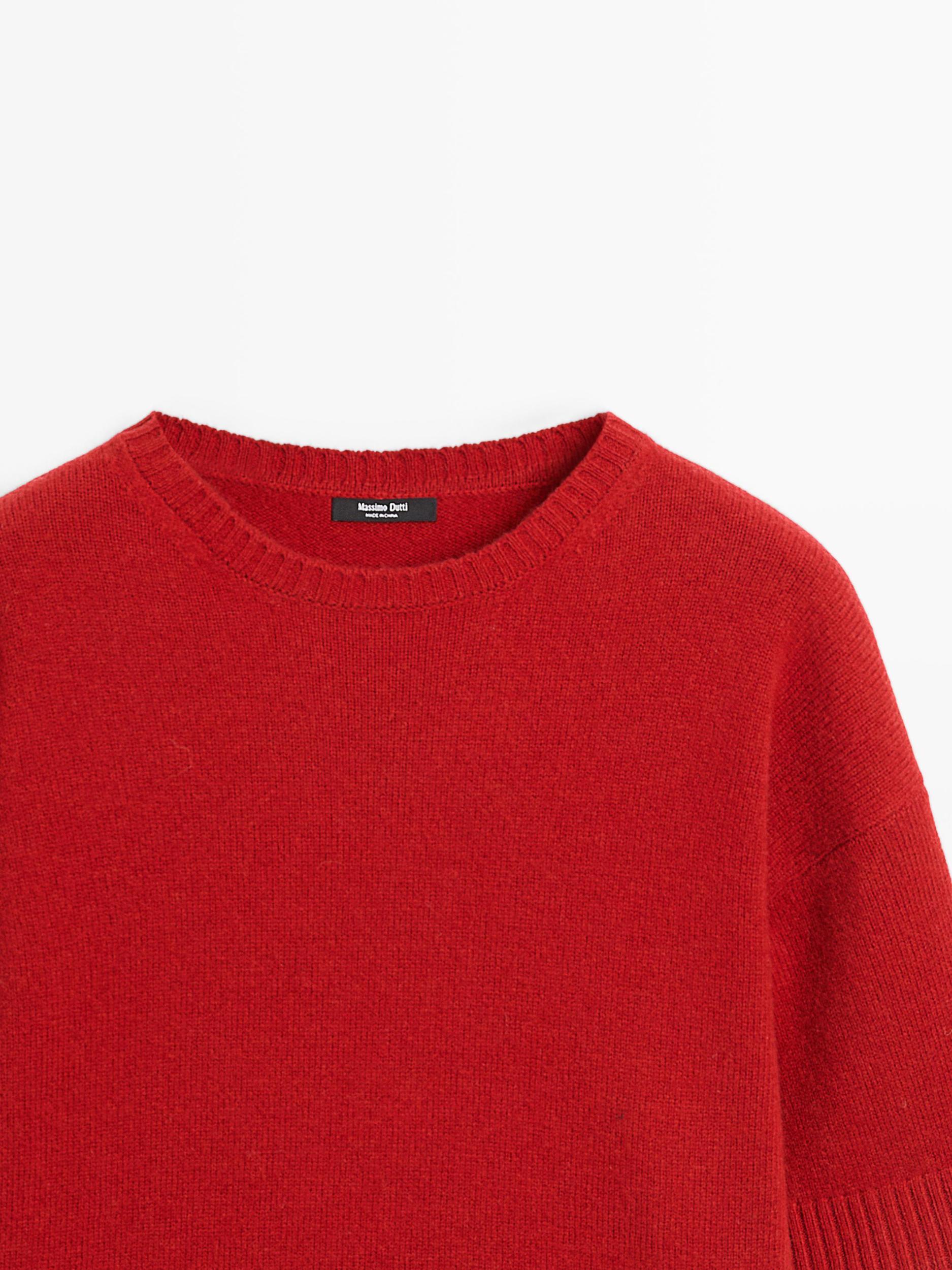 Wool blend crew neck sweater Product Image
