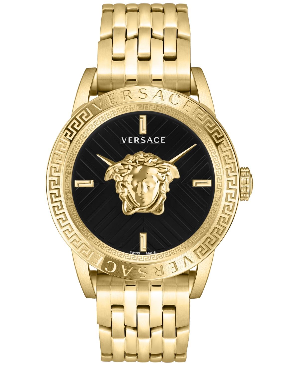 Mens V-Code IP Yellow Gold Bracelet Watch, 43mm Product Image