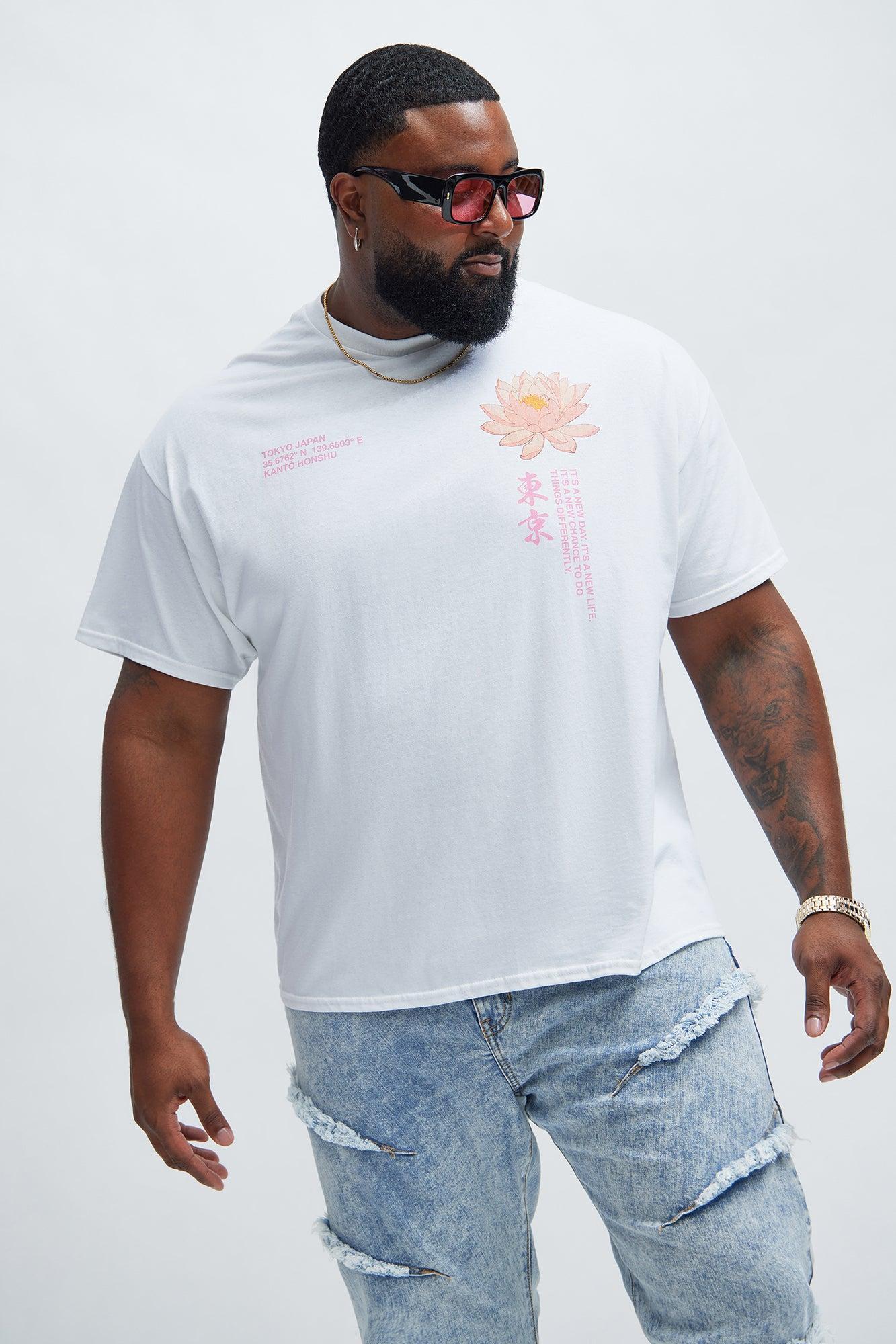 New Beginnings Lotus Short Sleeve Tee - White Product Image