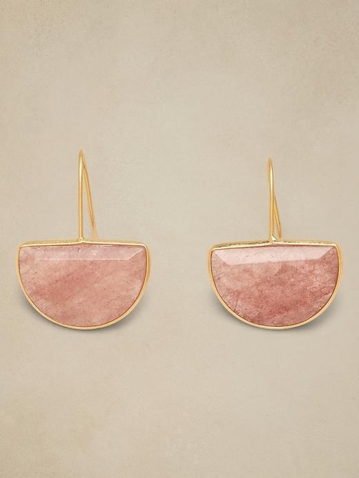 Crescent Stone Drop Earrings Product Image