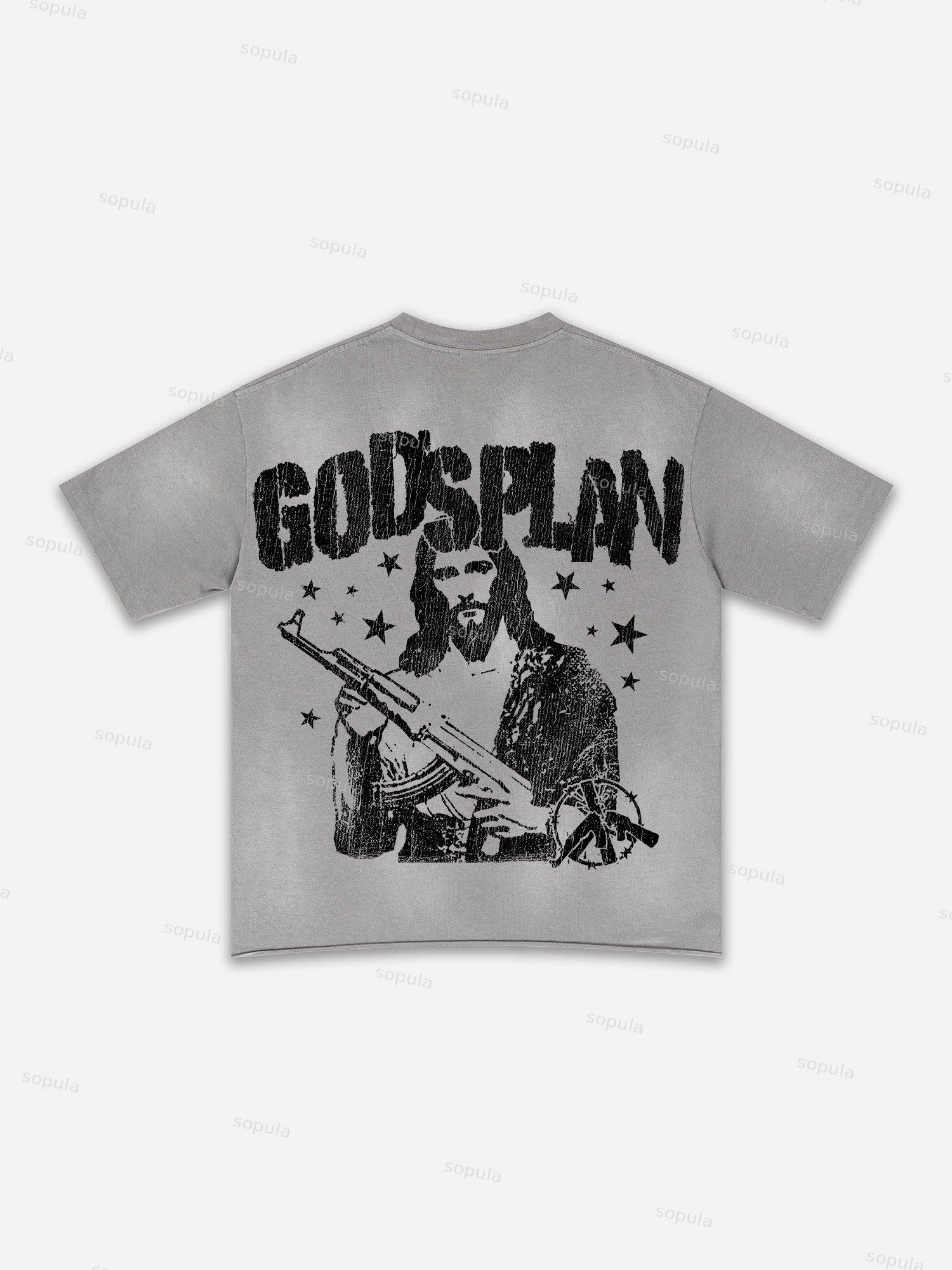 Street Goals Lip Braces Make Vintage Printed Graphic Washed T-shirt Product Image