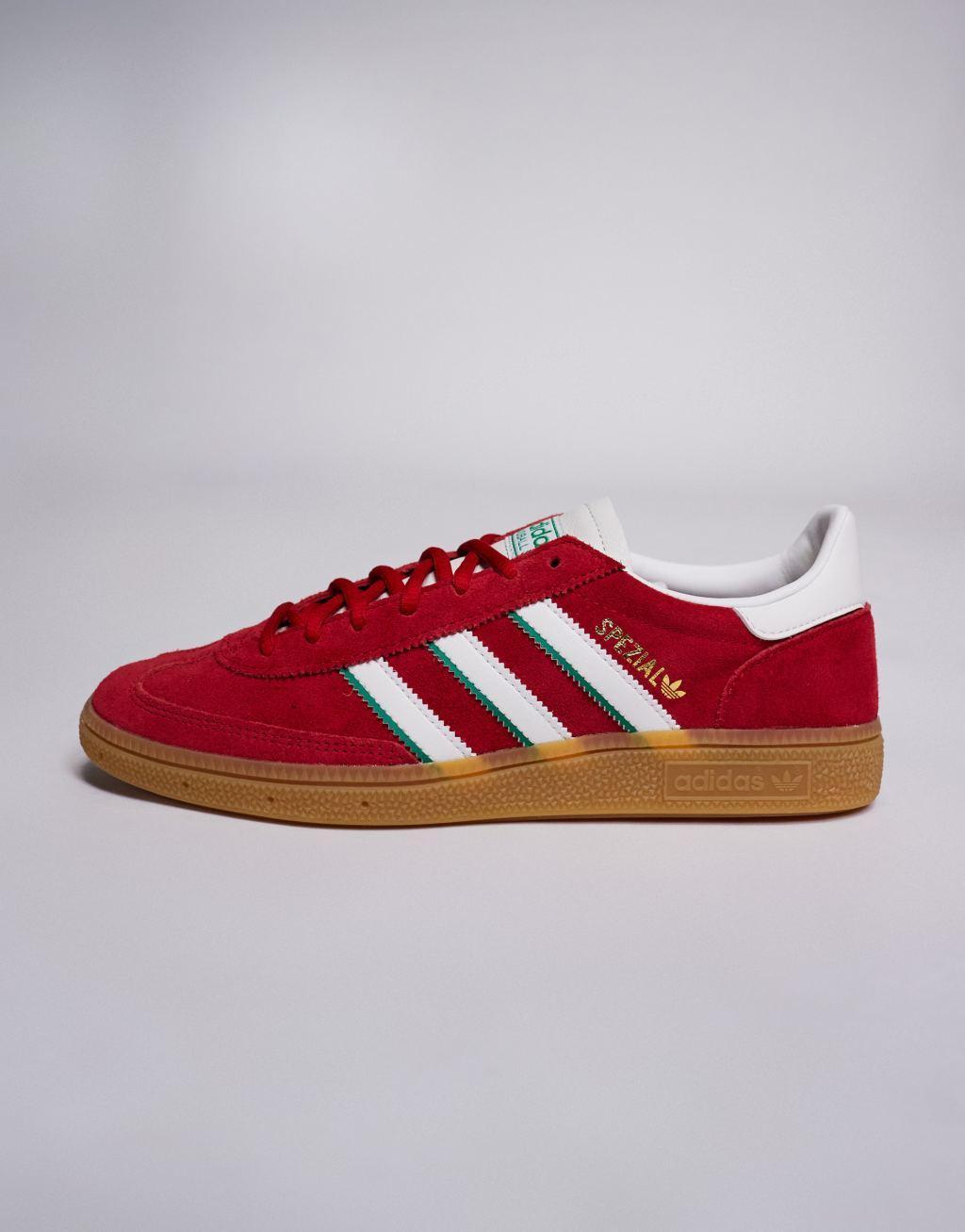 adidas Originals Handball Spezial sneakers in red and white Product Image