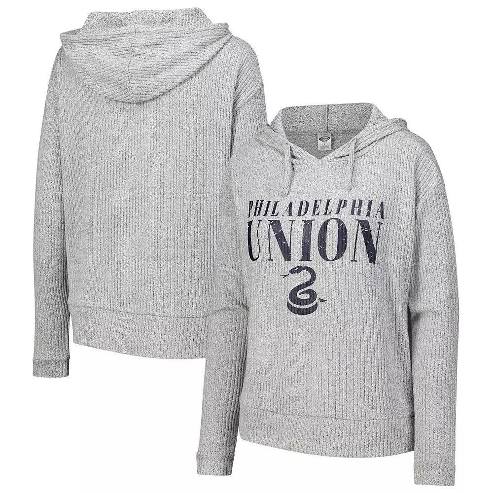 Women's Concepts Sport Gray Philadelphia Union Juniper Long Sleeve Hoodie T-Shirt,  Product Image
