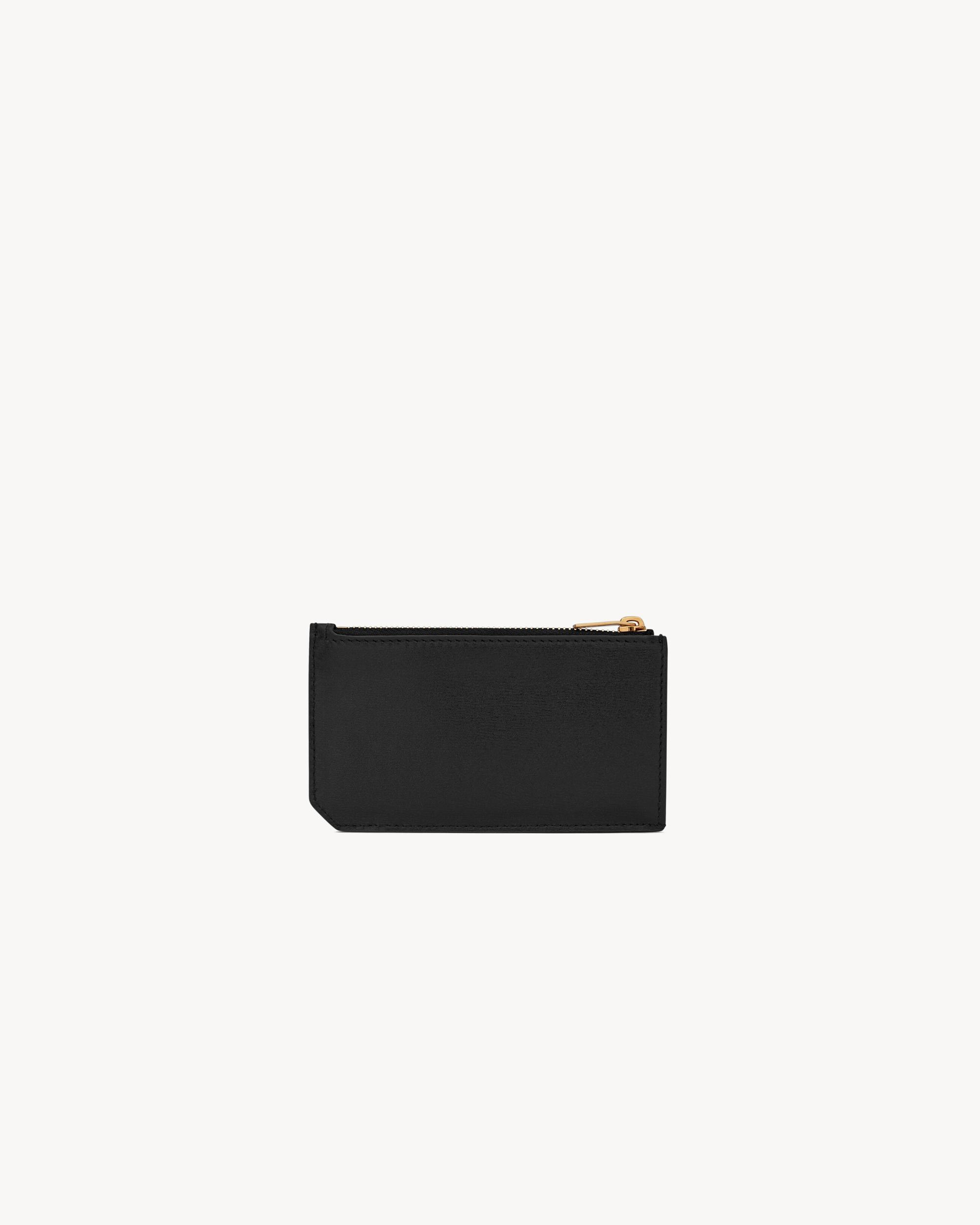 TINY CASSANDRE Zipped Fragments credit card case in SHINY LEATHER Product Image