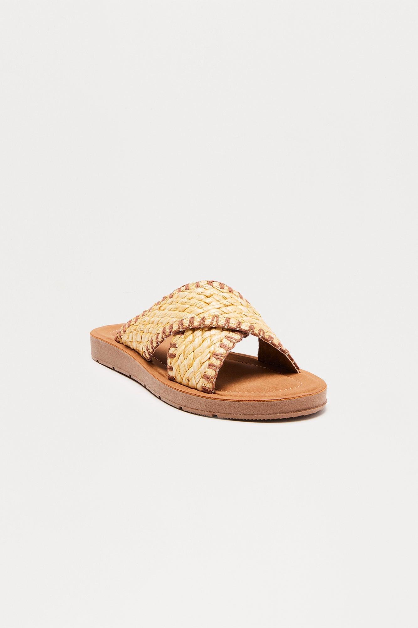 Aliso Beach Raffia Sandals - Natural Female Product Image
