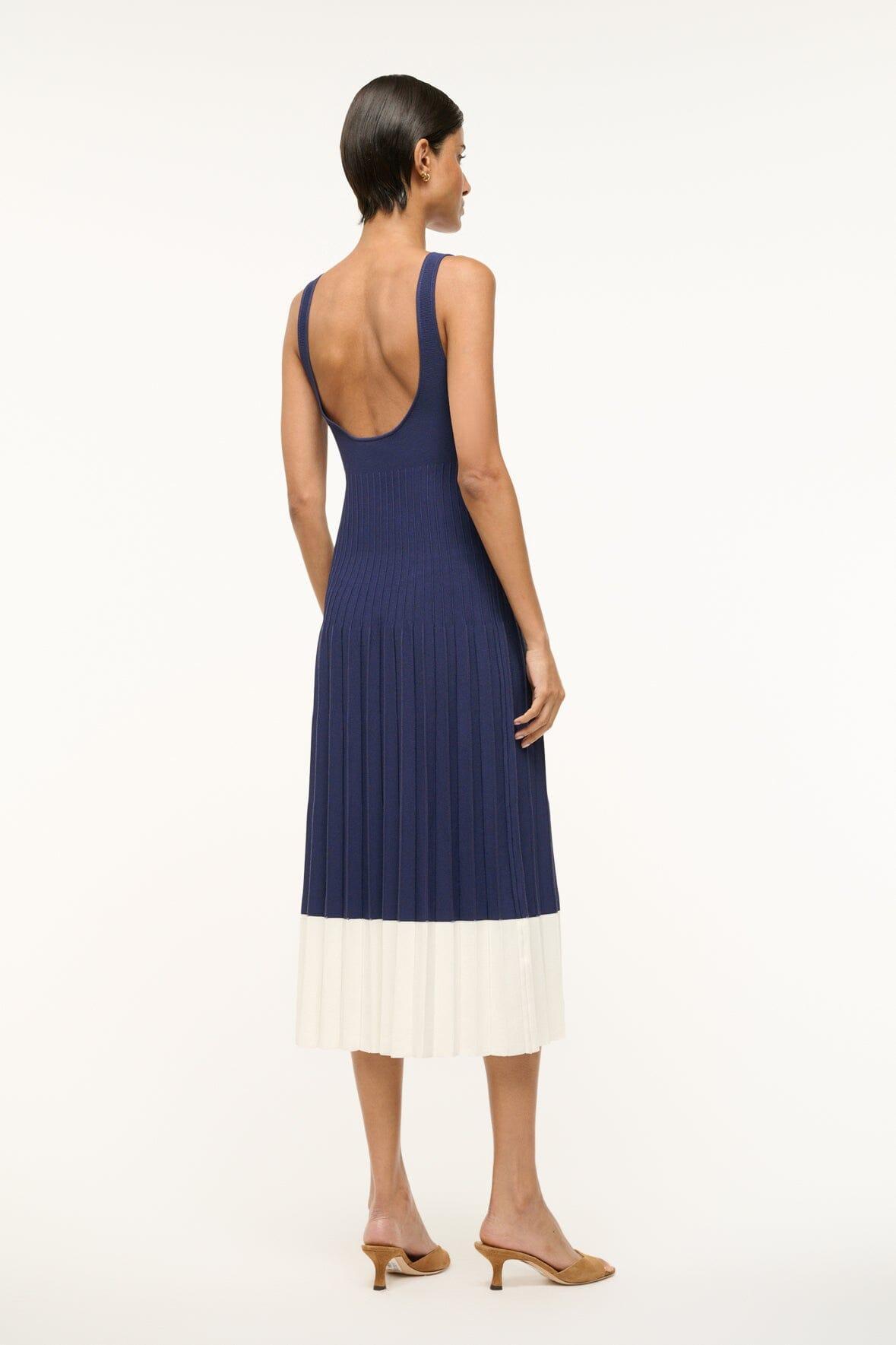 ELLISON DRESS | NAVY WHITE Product Image