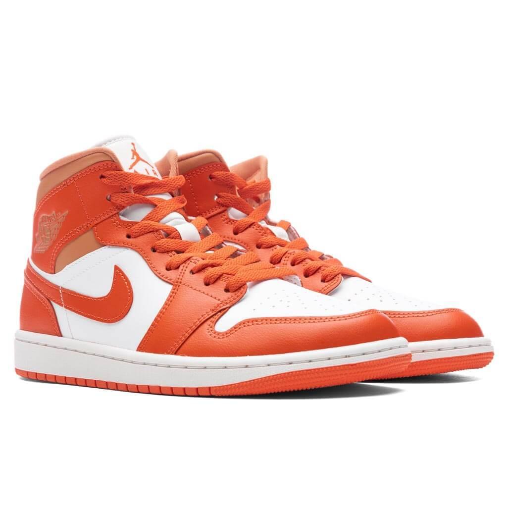 Women's Air Jordan 1 Mid - Summit White/Cosmic Clay/Amber Brown Female Product Image