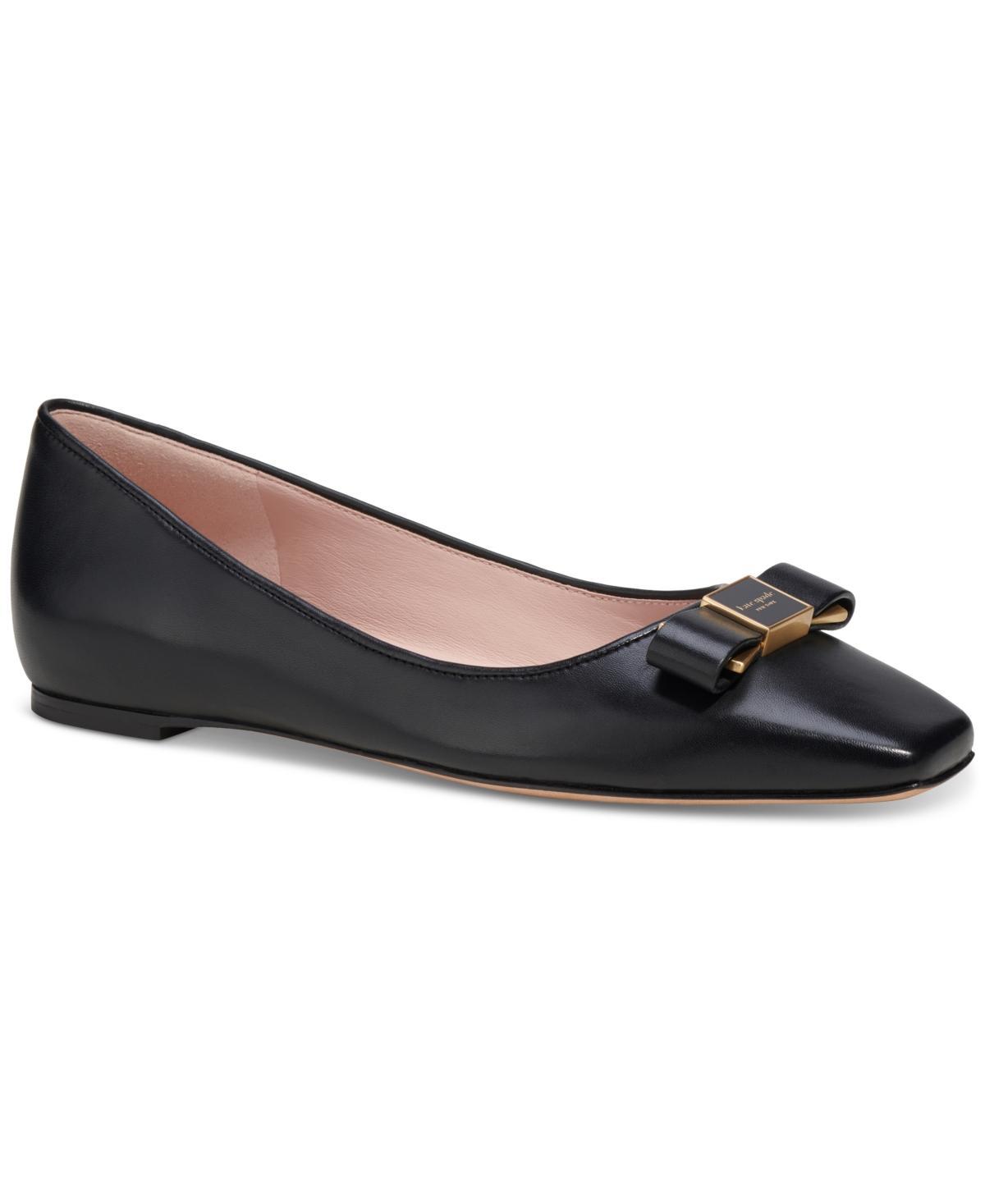 Womens Bowdie Leather Ballet Flats Product Image