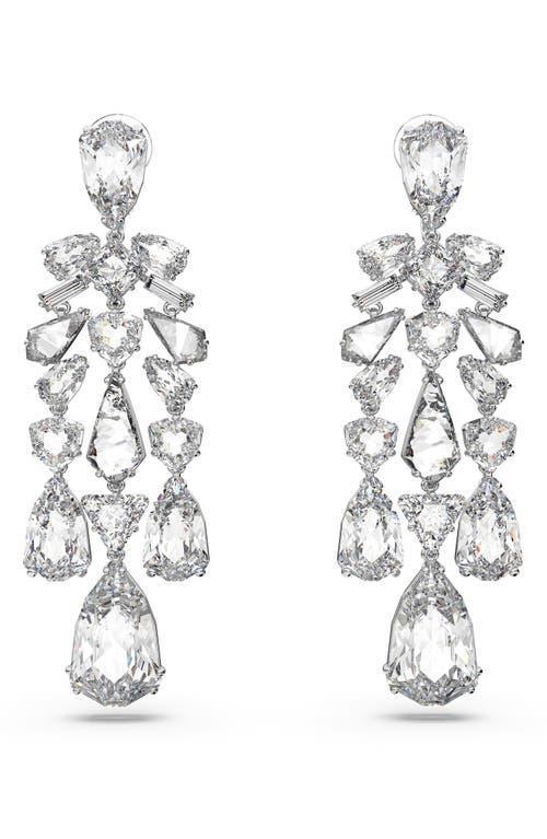 Womens Mesmera Rhodium-Plated & Crystal Clip-On Earrings Product Image