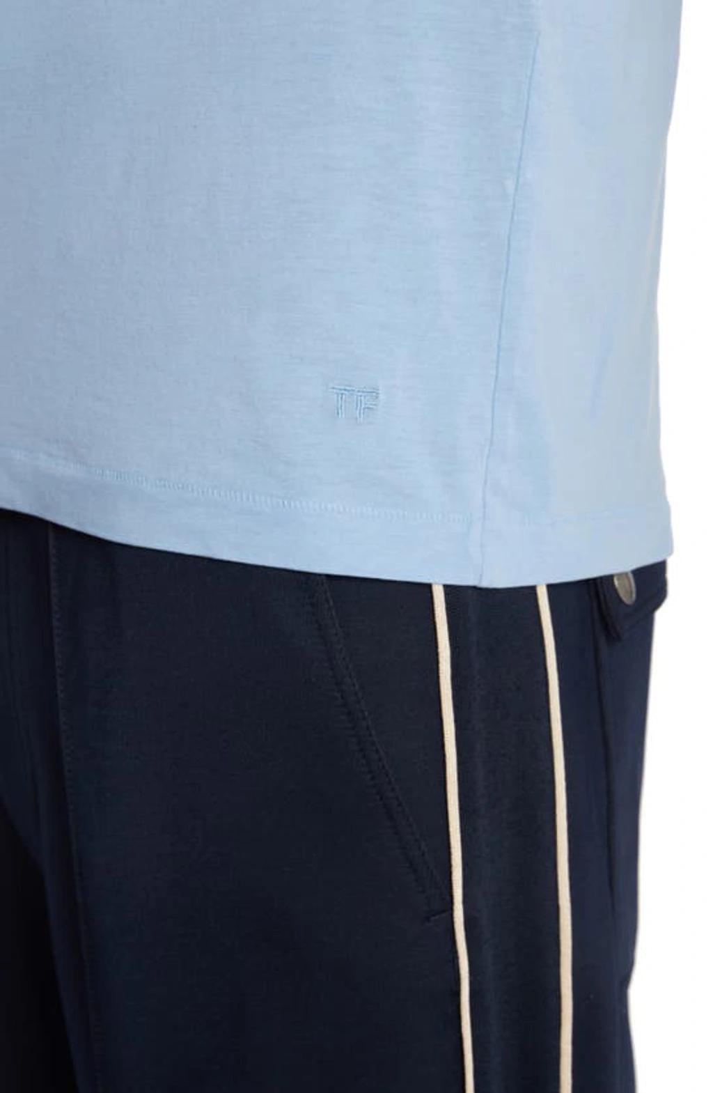 TOM FORD Classic Crewneck Short-sleeved T-shirt In Blue Product Image