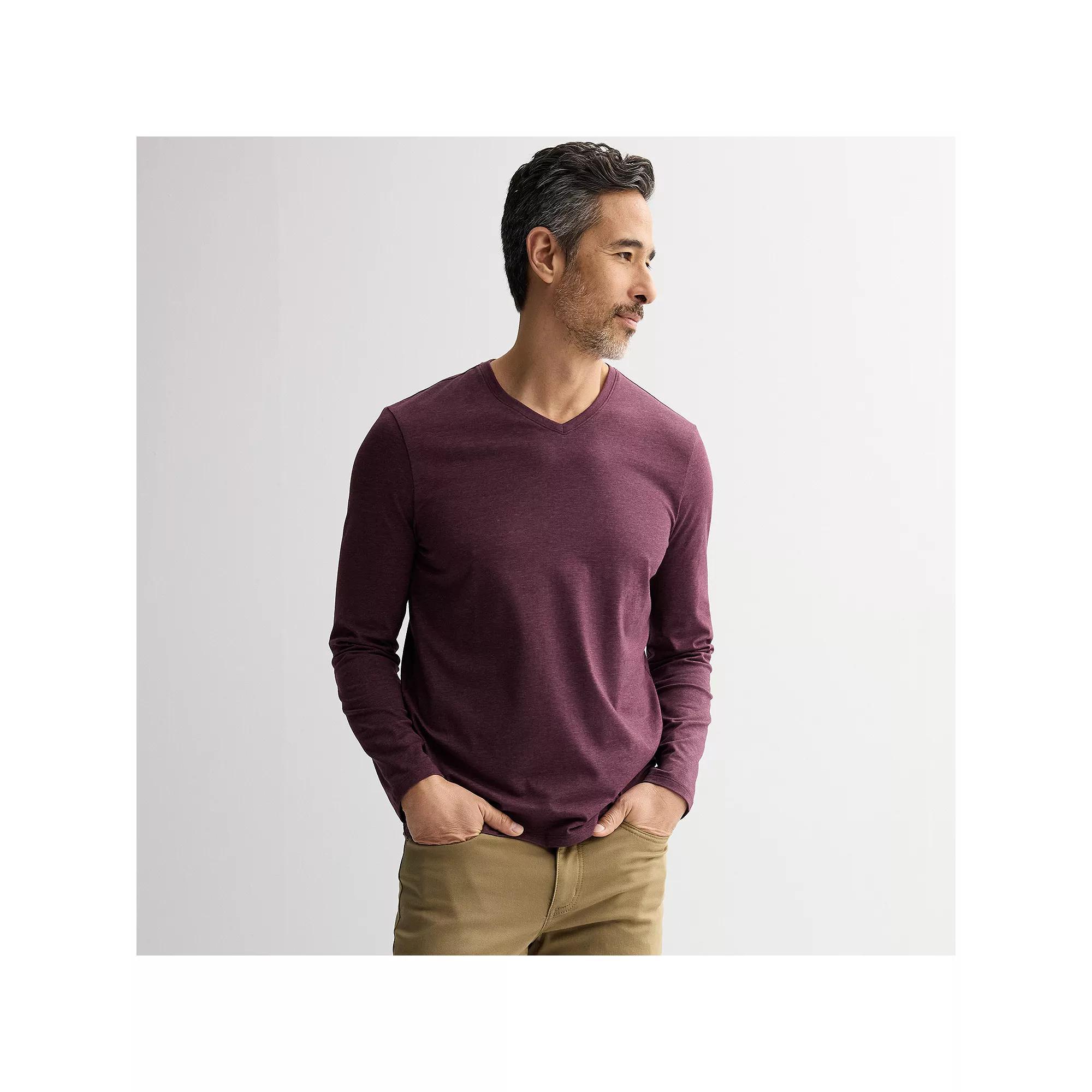 Men's Apt. 9® Premier Flex V-Neck Tee, Size: Medium, Winetasting Product Image