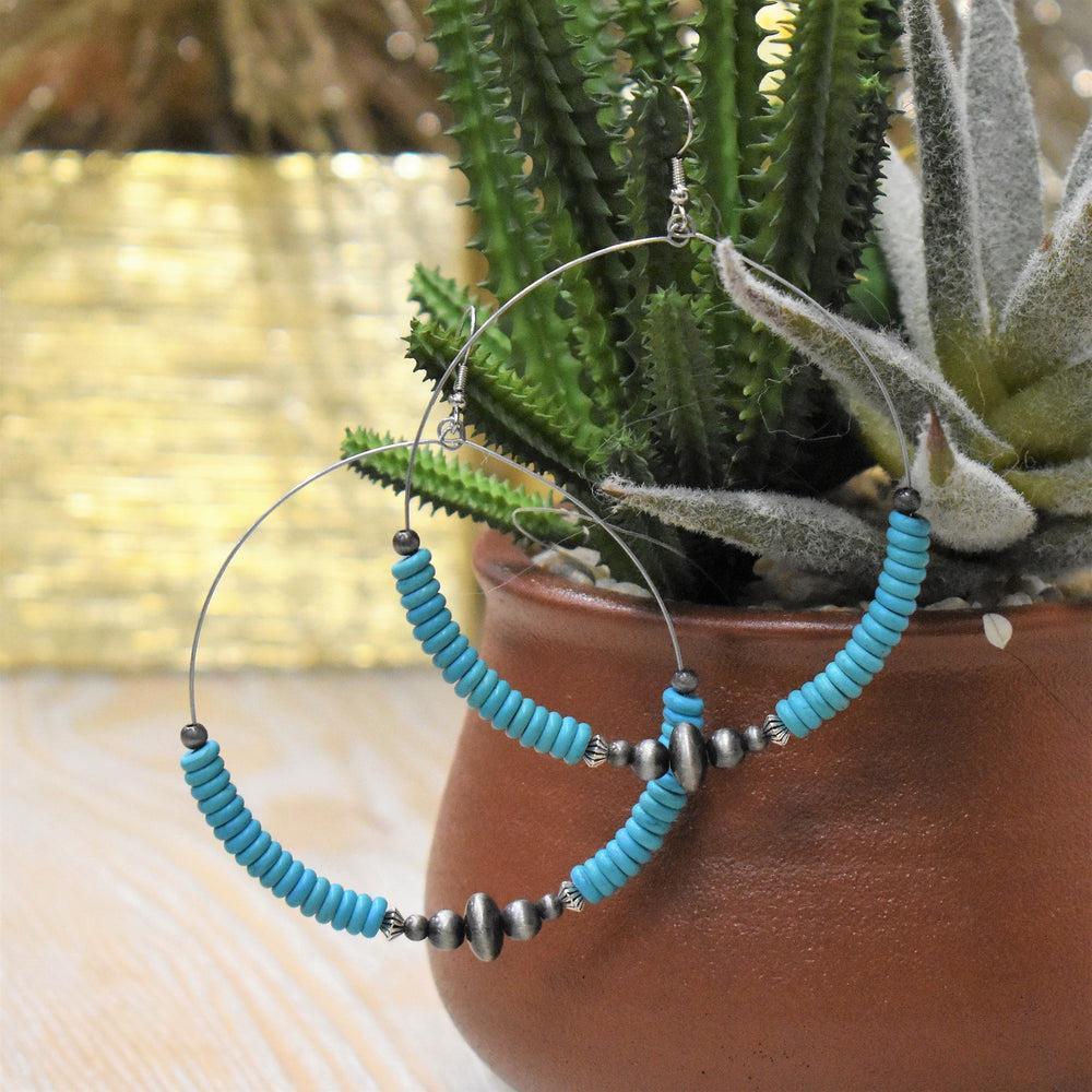 Stuck In The Middle Turquoise Earrings Product Image