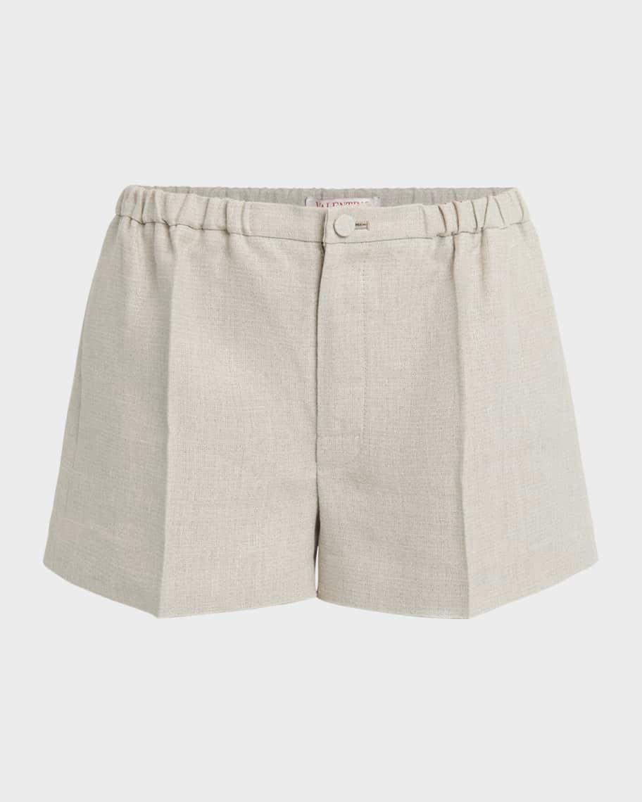 Linen Shorts with Button Detail Product Image