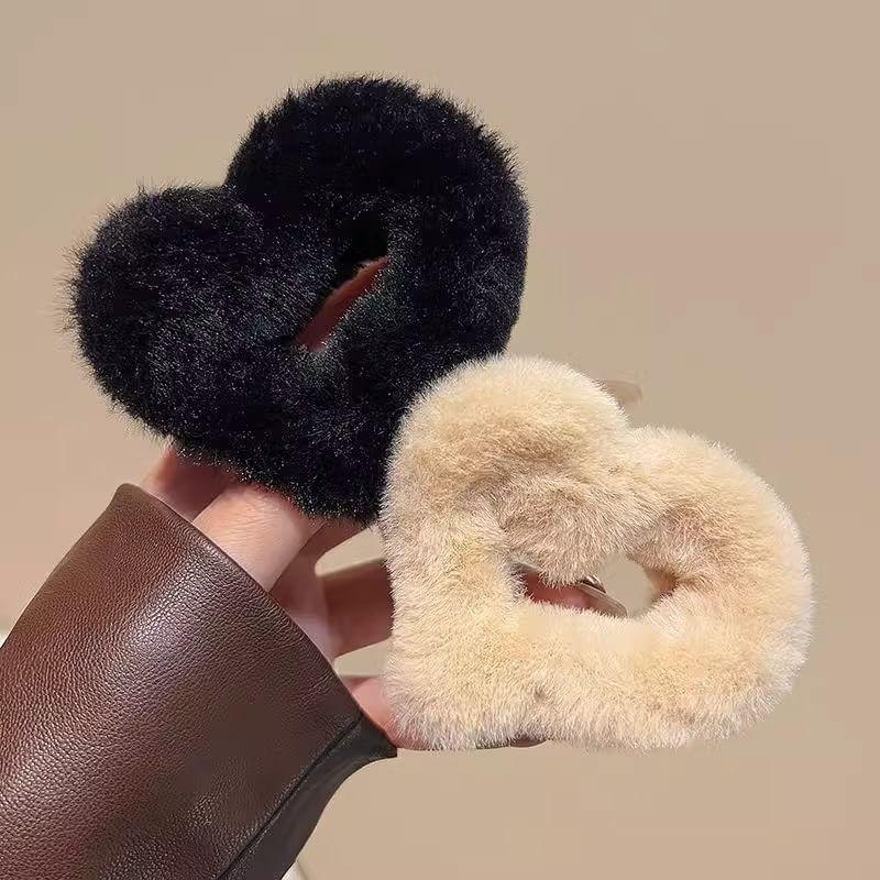 Heart Chenille Hair Claw Clip Product Image