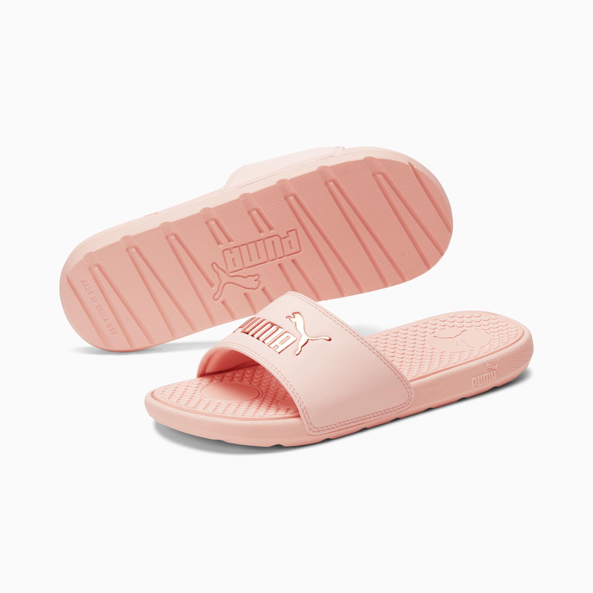 PUMA Cool Cat Women's Slides in Cloud Pink/Rose Gold Product Image