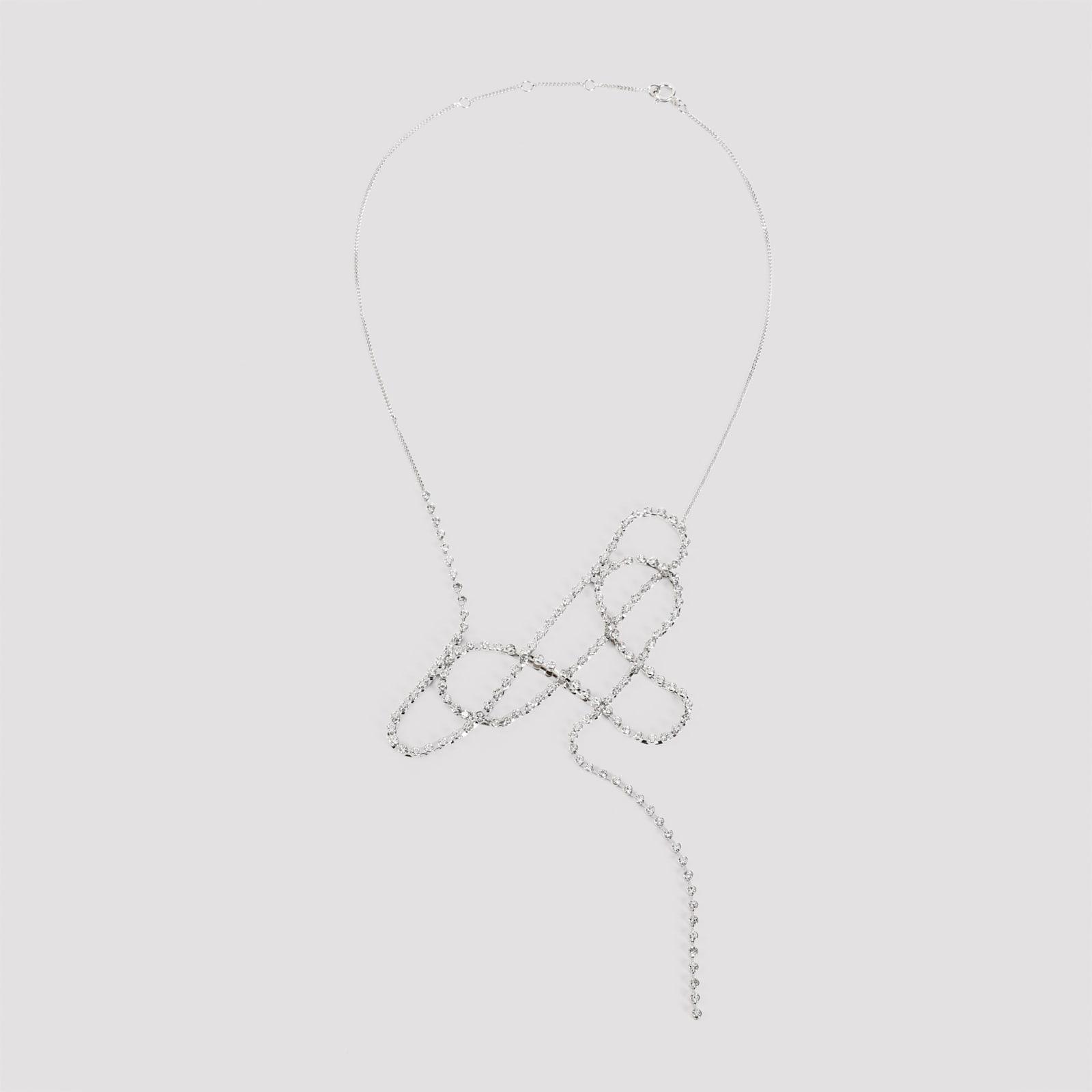 DRIES VAN NOTEN Embellished Necklace In Grey Product Image