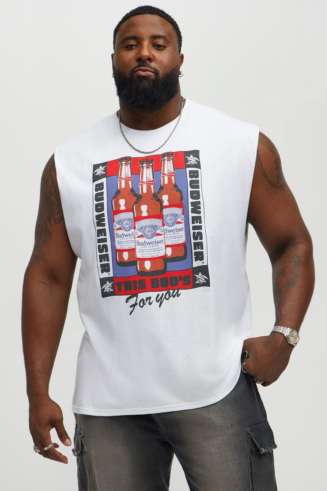 Budweiser For You Muscle Tee - White Male Product Image