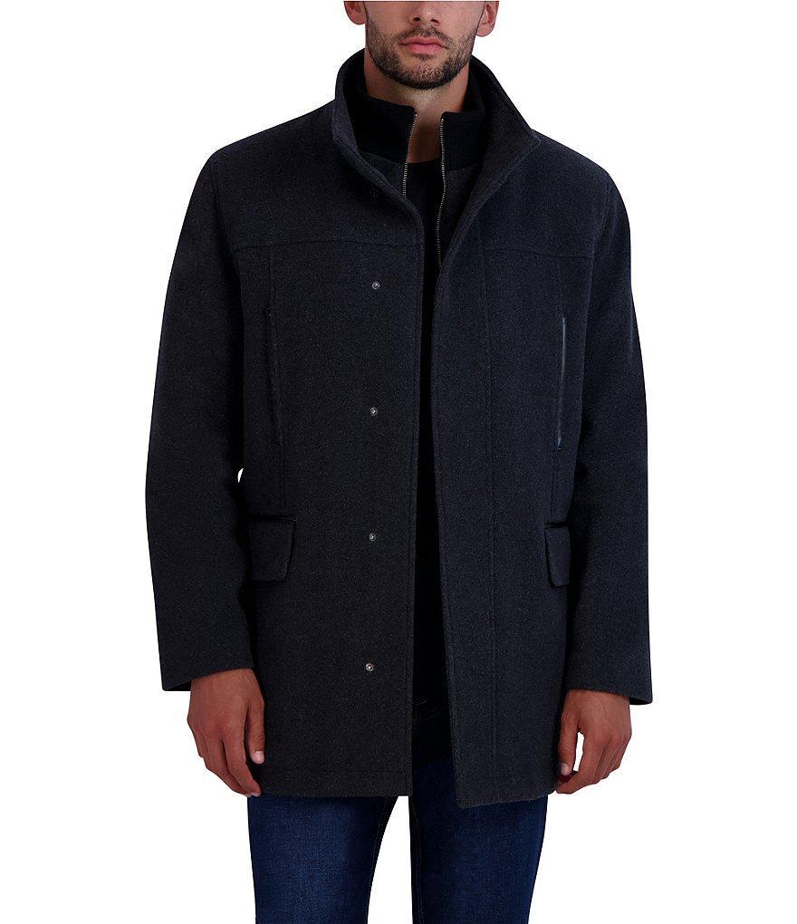 Cole Haan Wool Blend Plush Car Solid Coat Product Image