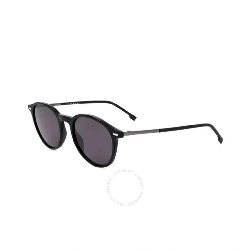 HUGO BOSS Grey Round Men's Sunglasses Boss 1123/s 0807 50 In Neutral Product Image