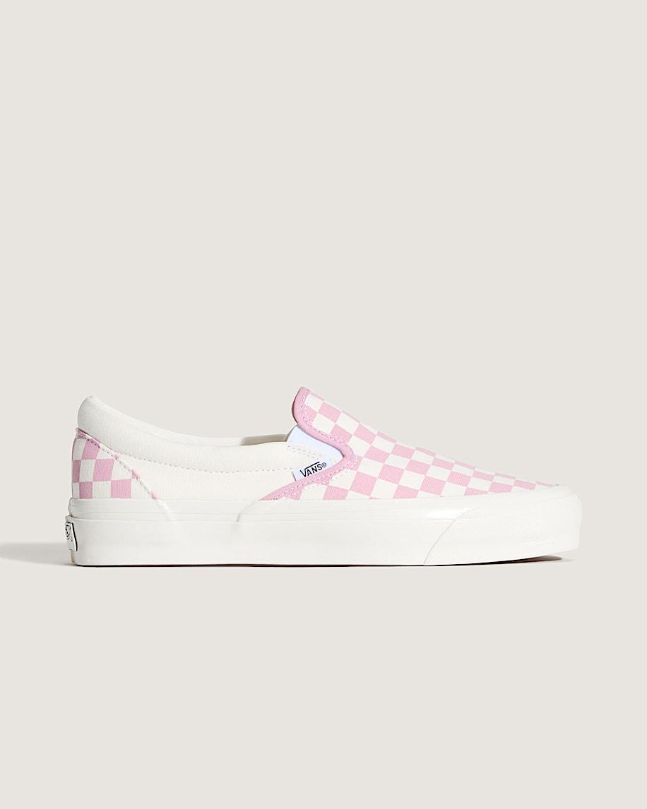 Premium Classic Slip-On Checkerboard Shoe in Checkerboard Dawn Pink| Vans US Product Image