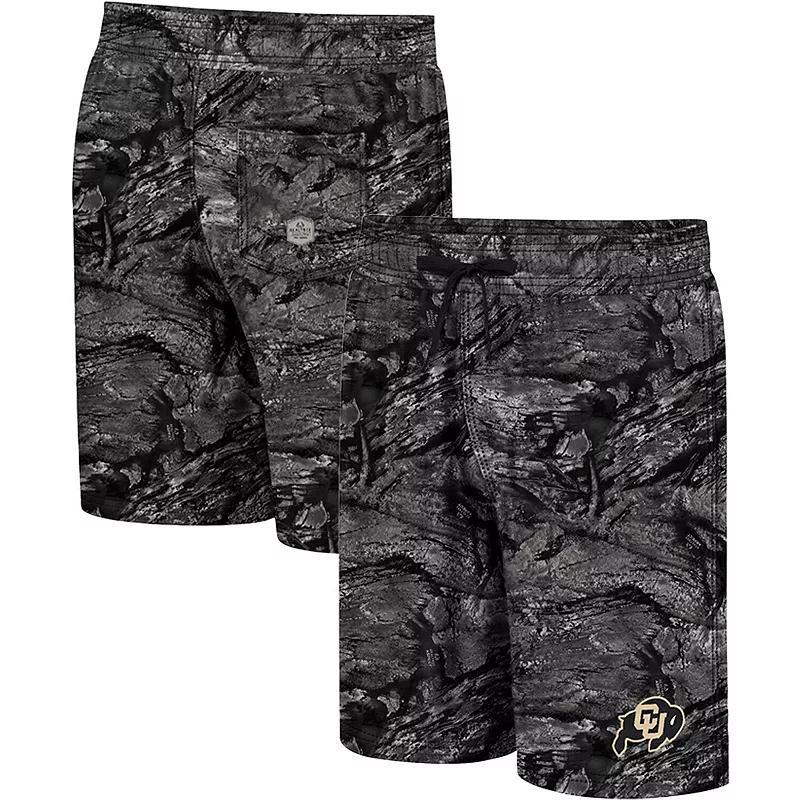 Mens Colosseum Charcoal Appalachian State Mountaineers Realtree Aspect Ohana Swim Shorts Product Image