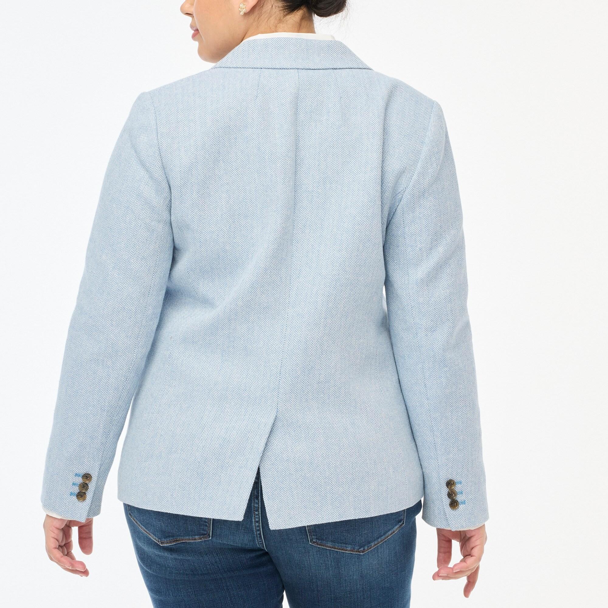 Herringbone one-button blazer Product Image