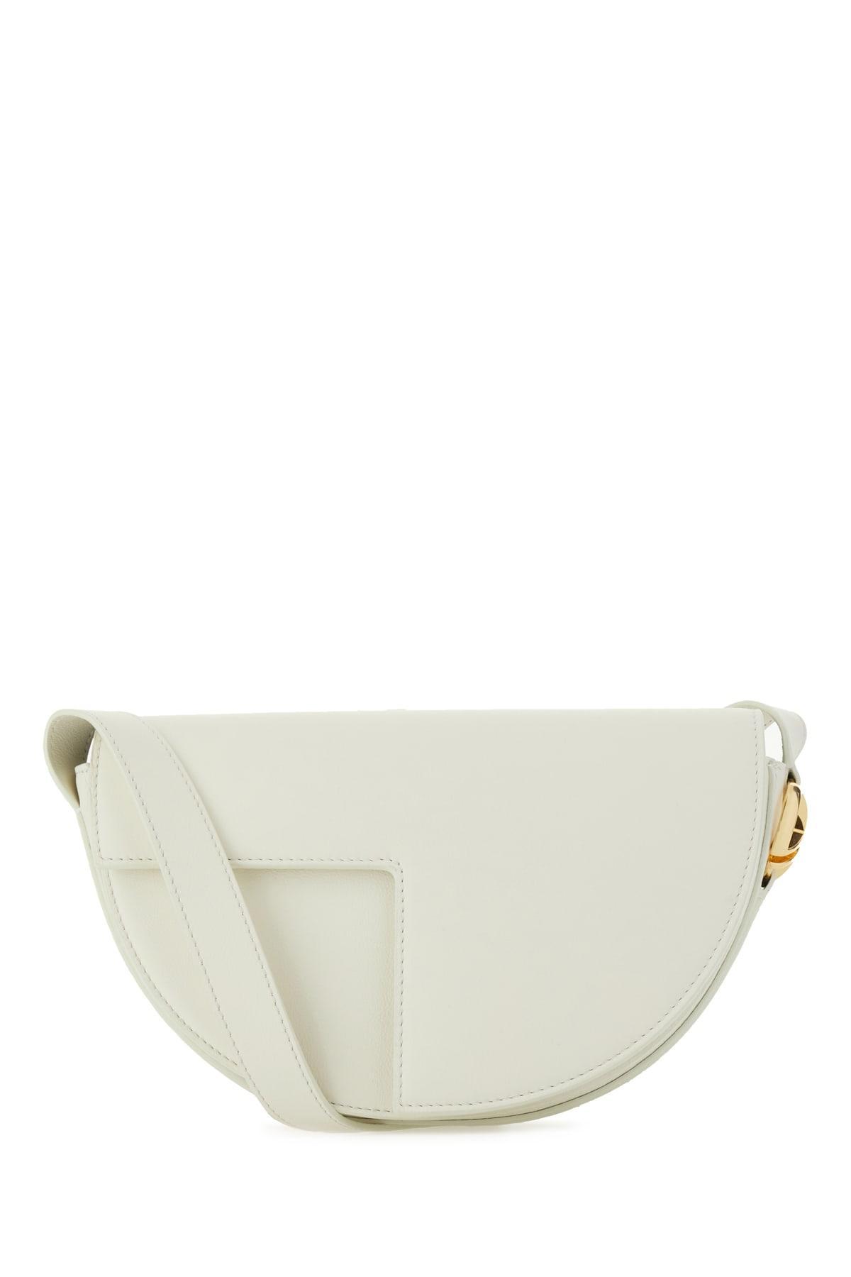 PATOU Ivory Leather Crossbody Bag In 009a Product Image