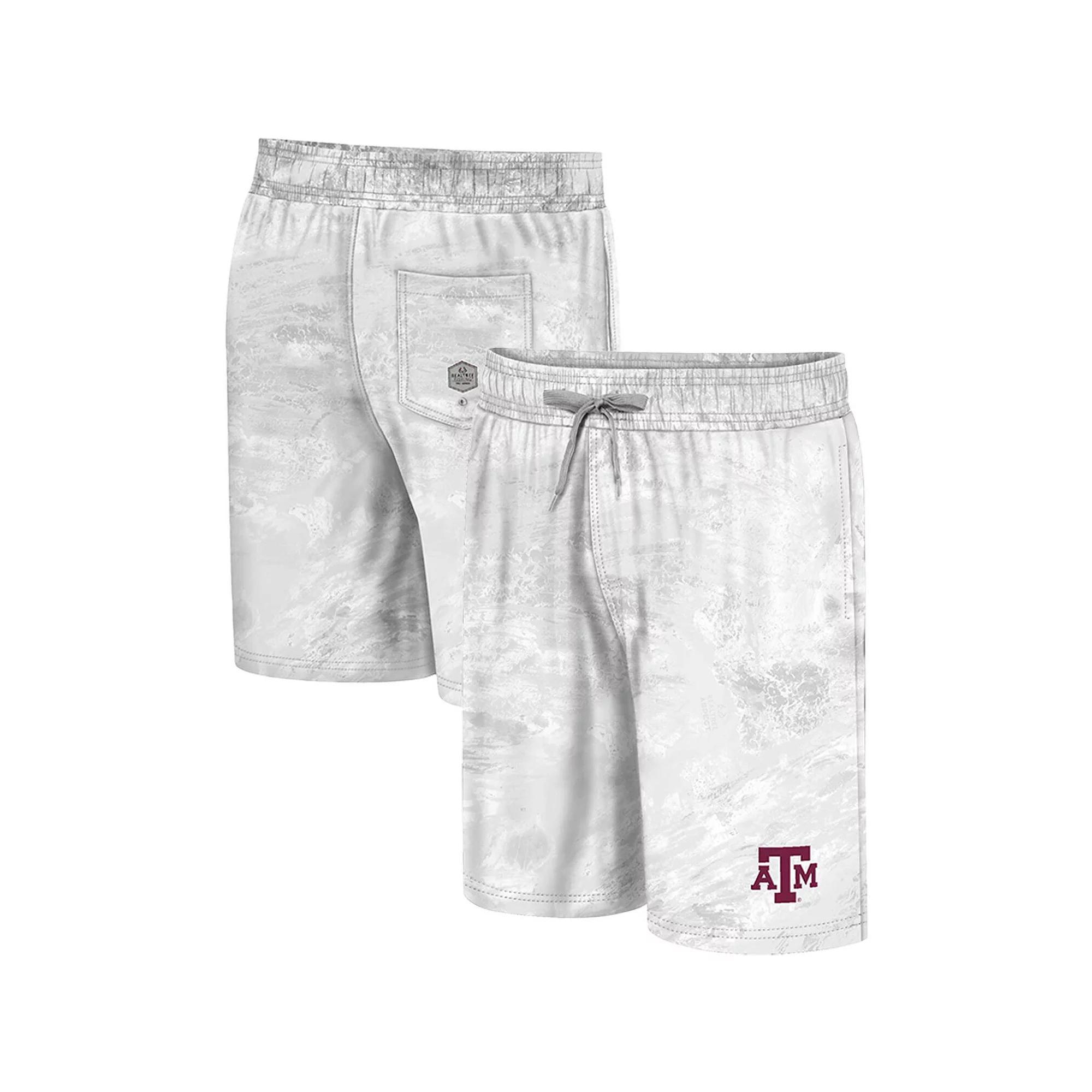 Men's Colosseum White Texas A&M Aggies Realtree Aspect Ohana Swim Shorts, Size: Medium Product Image