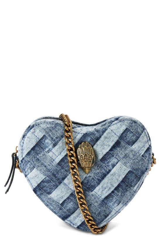 KURT GEIGER Kensington Heart Crossbody In Navy Product Image