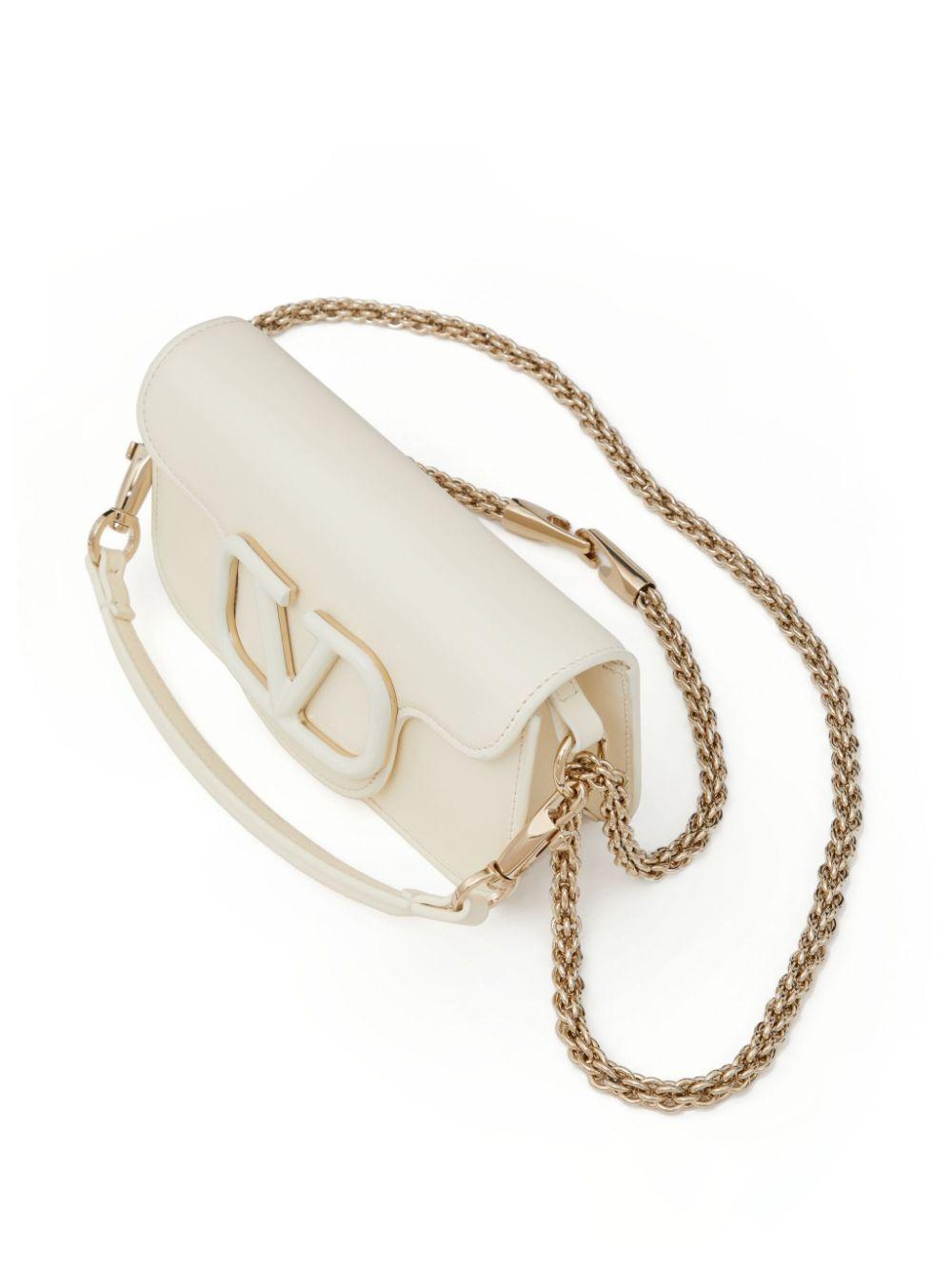 Locò Leather Shoulder Bag In White Product Image