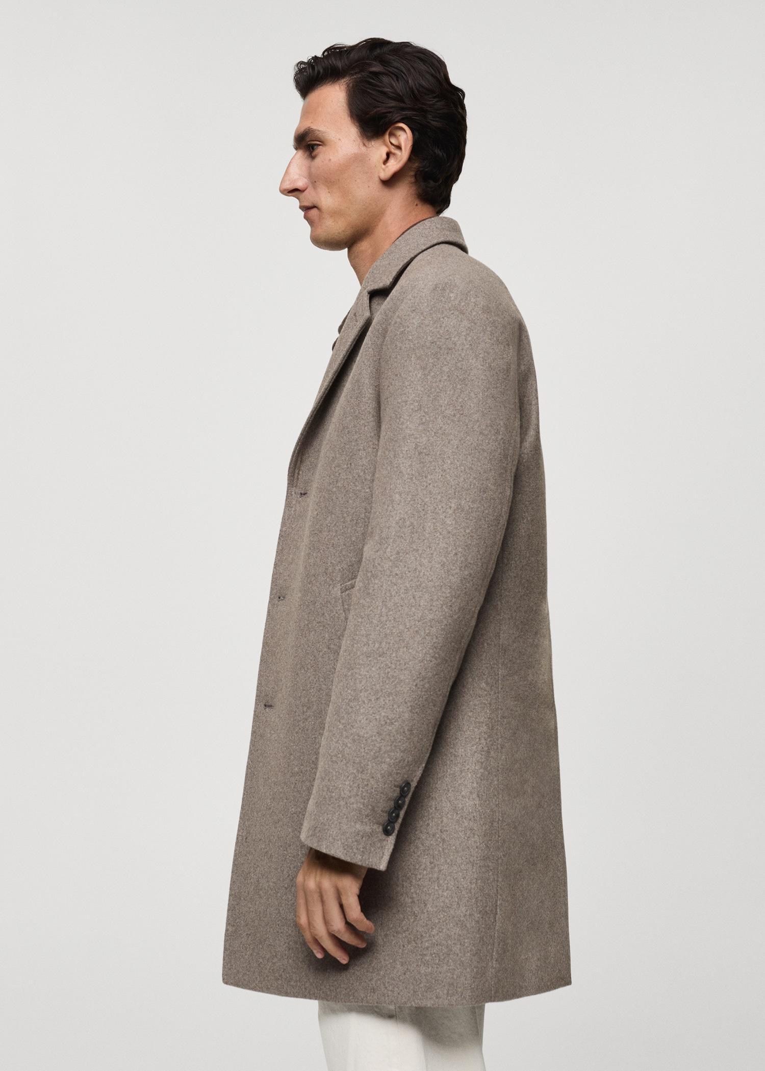 Quilted wool inner coat - Men | MANGO USA Product Image