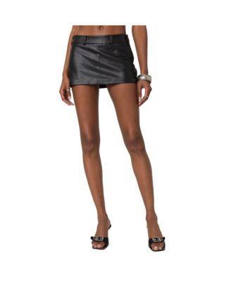 Edikted Womens Crawford Faux Leather Micro Skort Product Image