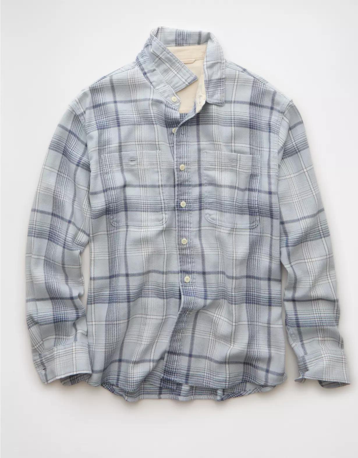 AE Textured Flannel Shirt Product Image