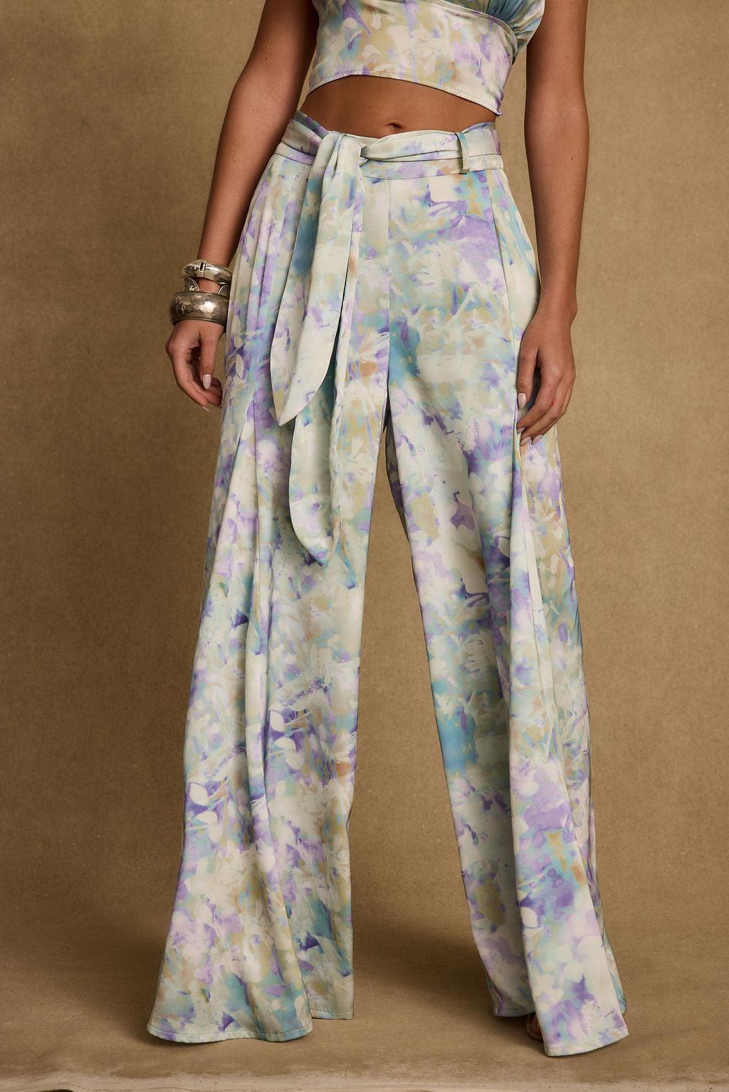 Picasso Blue Abstract Pants Product Image