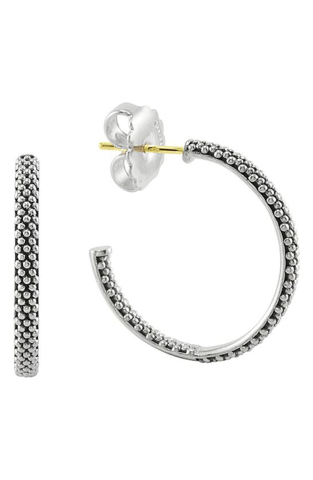 LAGOS Sterling Silver Signature Caviar Hoop Earrings Product Image