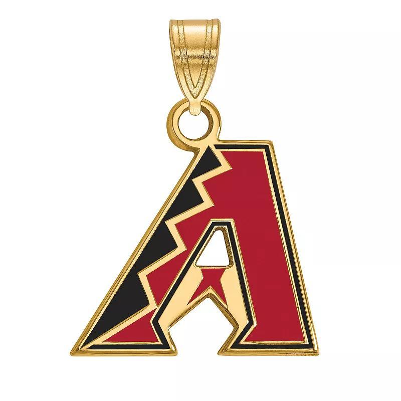 LogoArt Sterling Silver Arizona Diamondbacks Small Enameled Pendant, Womens Product Image