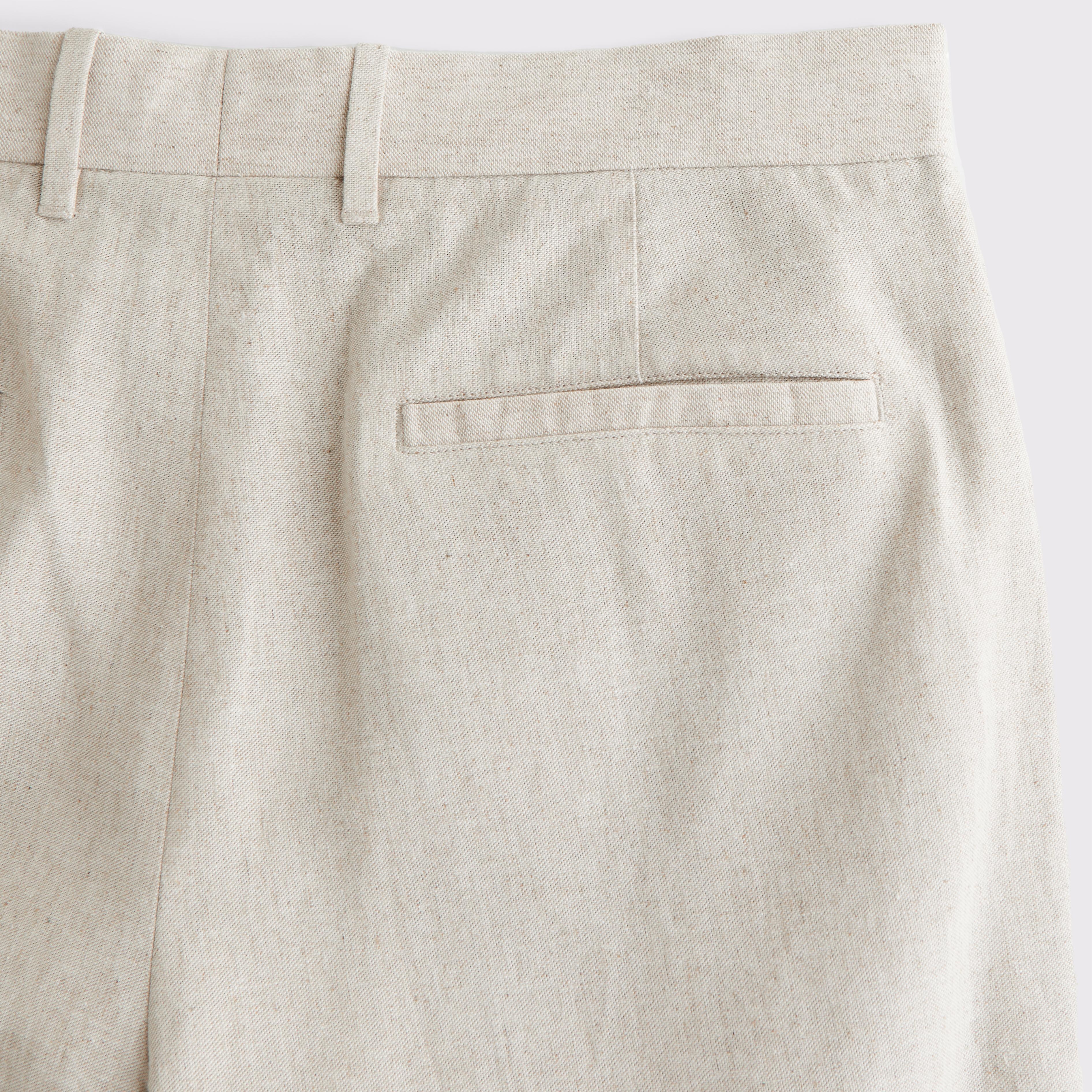 The A&F Collins Athletic Fit Linen-Blend Suit Pant Product Image