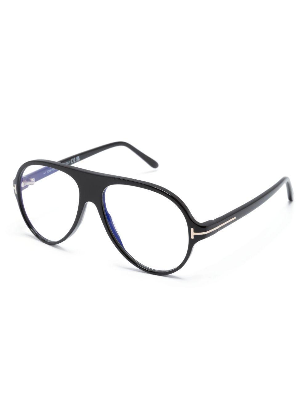 TOM FORD Ft5012b Pilot-frame Glasses In Black Product Image