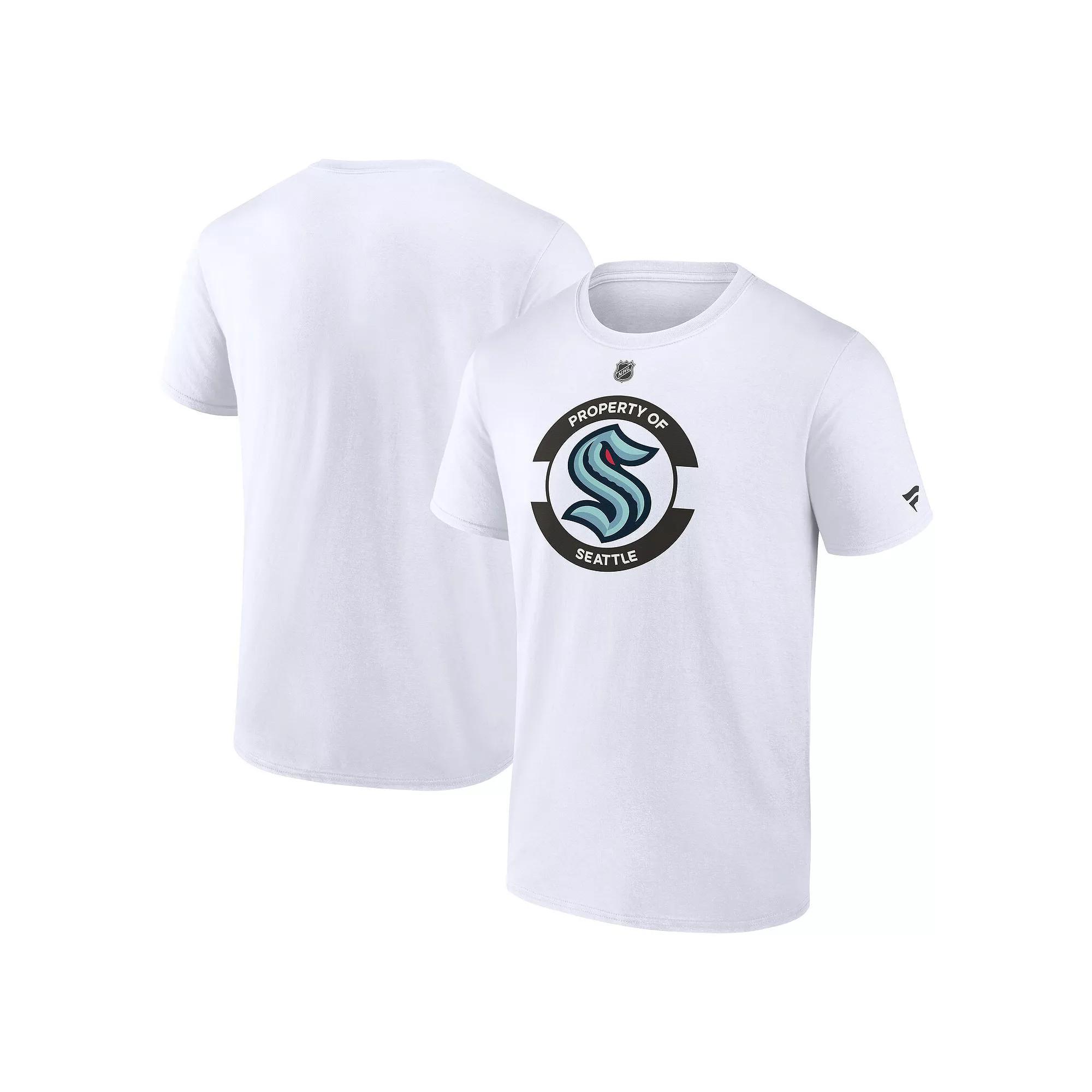 Men's Fanatics White Seattle Kraken Authentic Pro Core Secondary T-Shirt,  Product Image