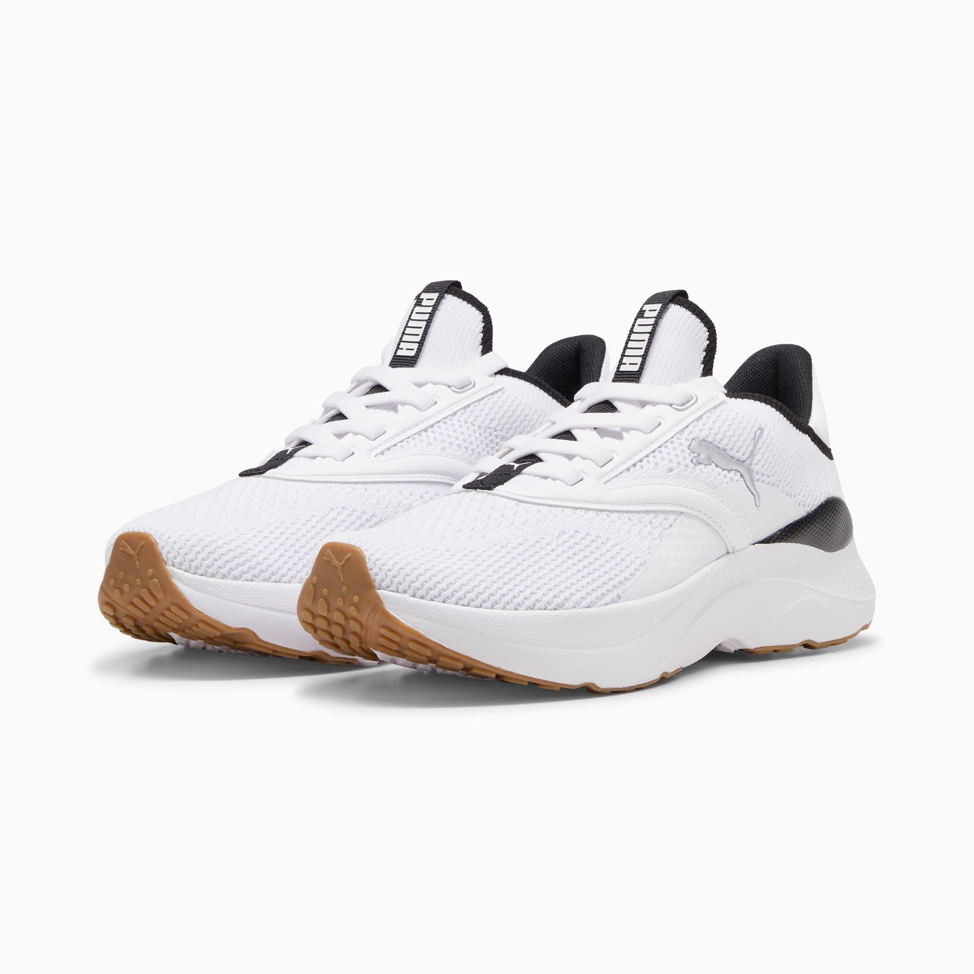 PUMA SOFTRIDE Mayve Running Shoes Women in White/Black/Silver Product Image