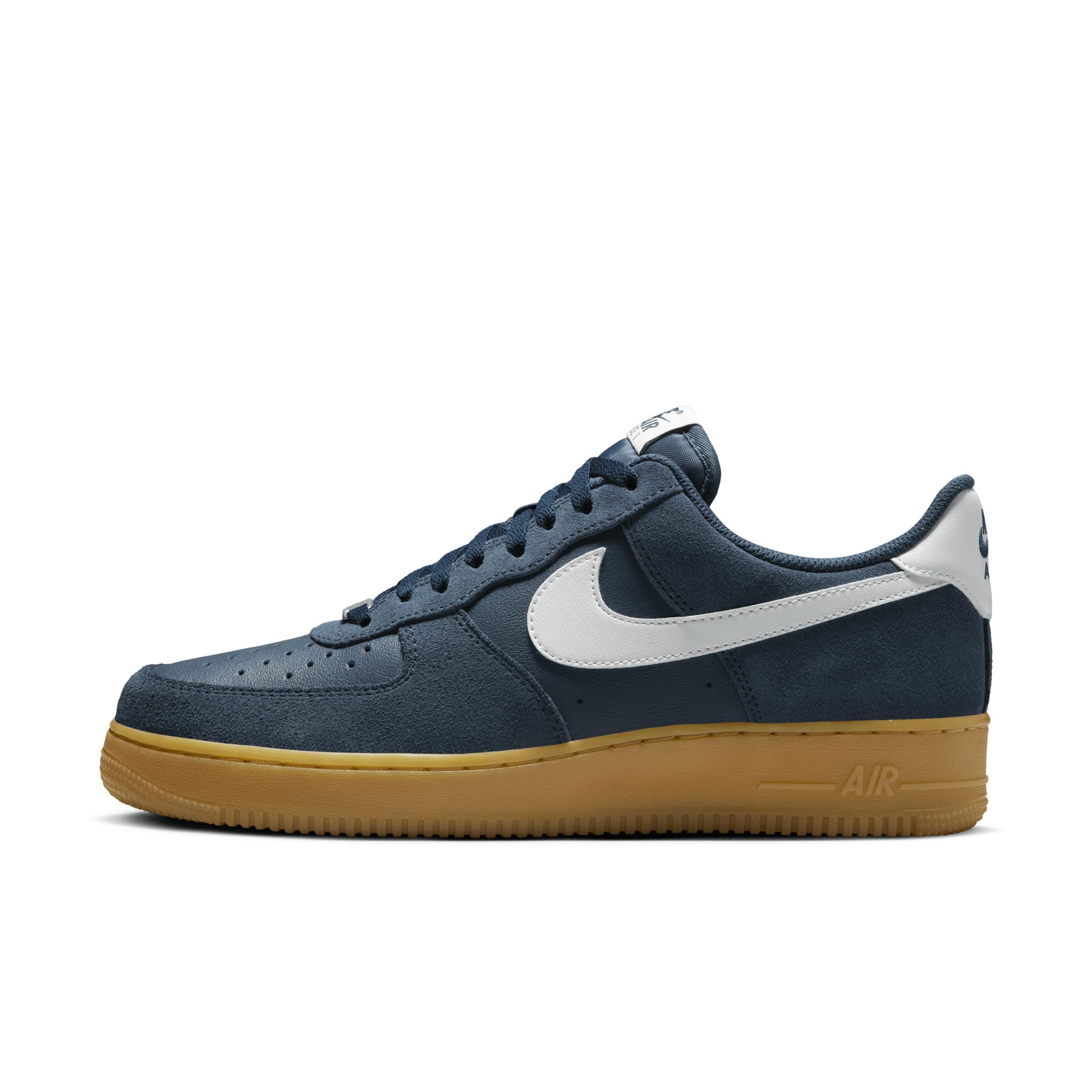 NIKE Men's Air Force 1 '07 Lv8 Shoes In Armory Navy/gum Light Brown/summit White Product Image