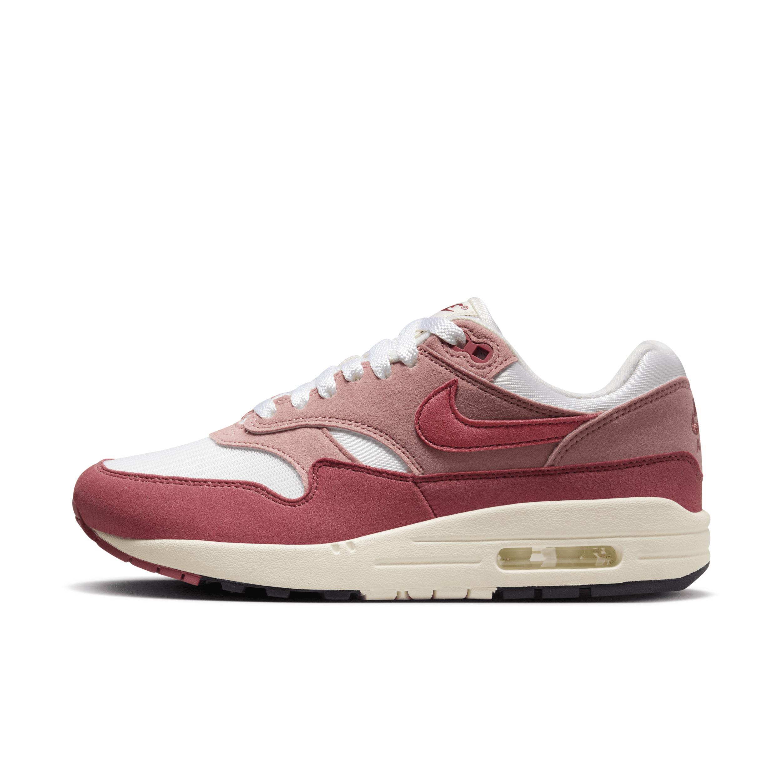 Nike Womens Air Max 1 87 - Shoes White/Pink/Black Product Image