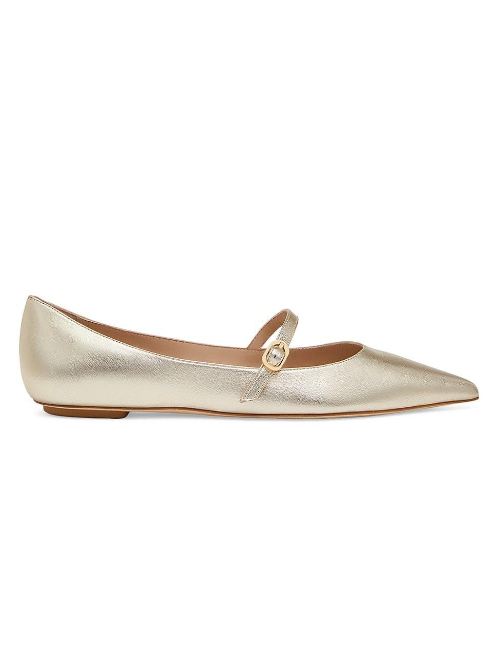 Emilia Metallic Mary Jane Ballerina Flats Product Image