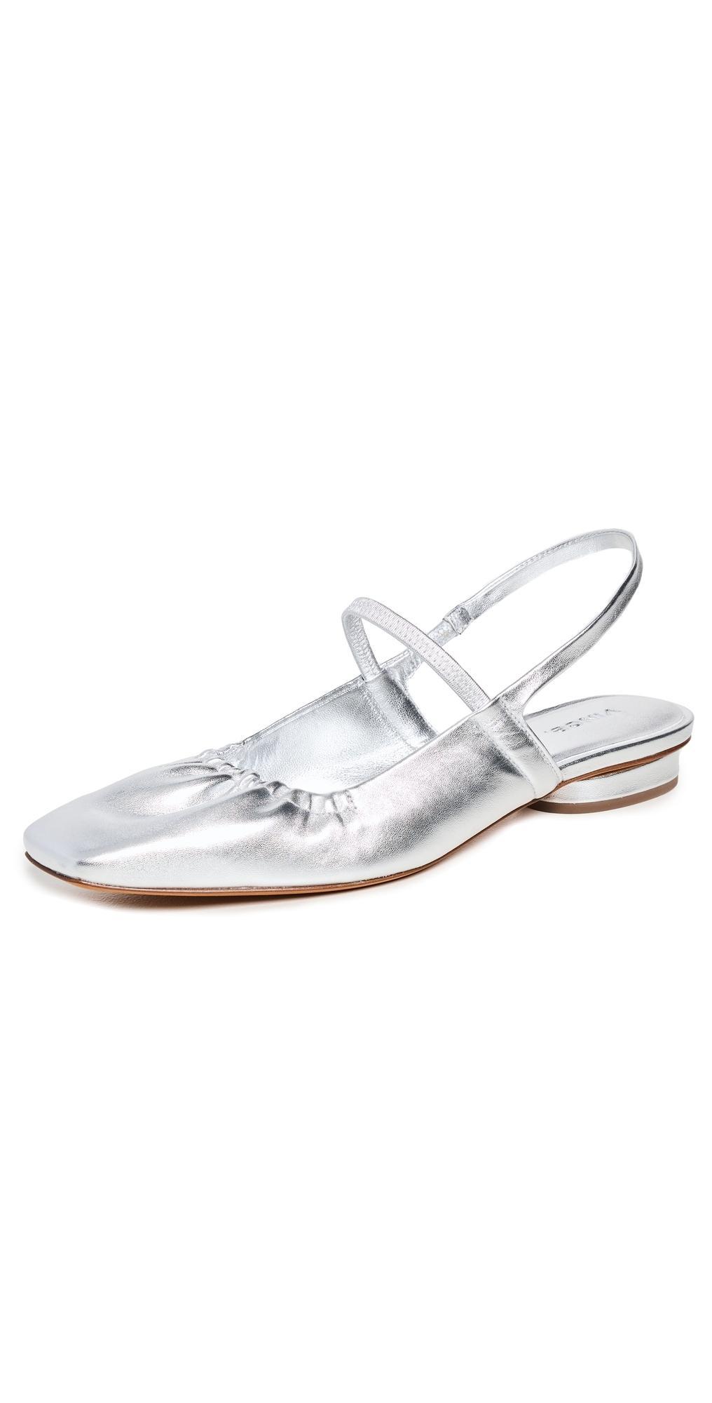 Venice Metallic Slingback Ballerina Flats Product Image