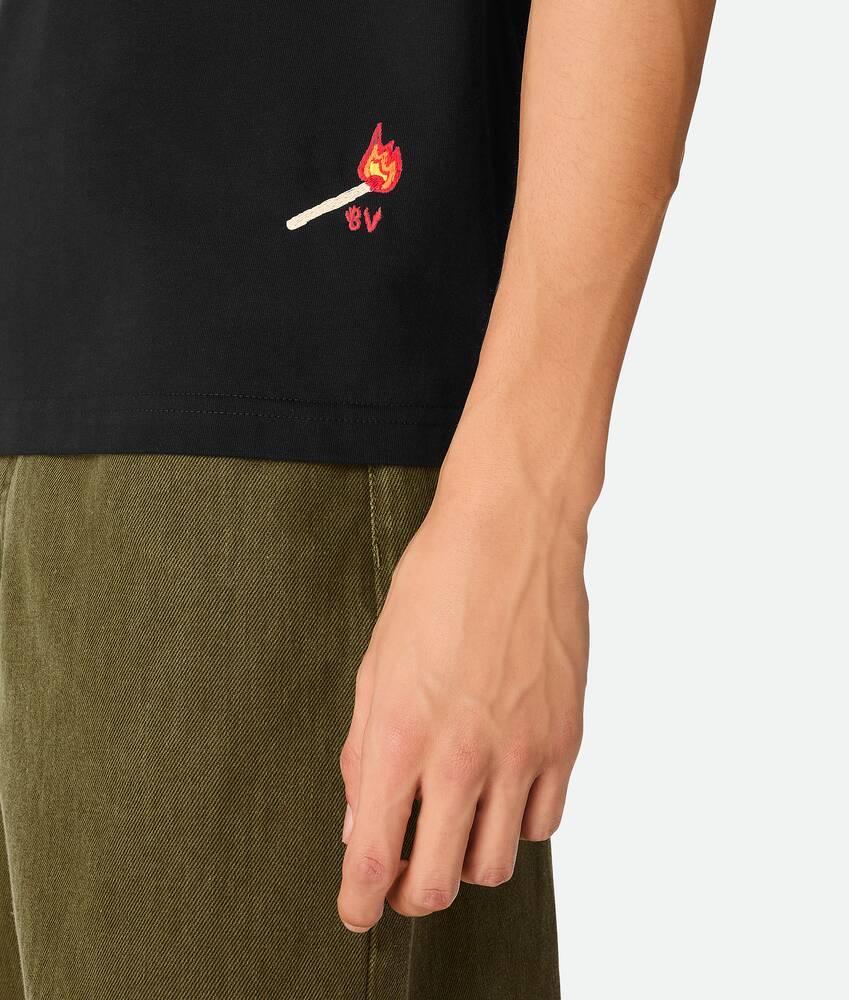 Men's Cotton Jersey T-Shirt in Black Product Image