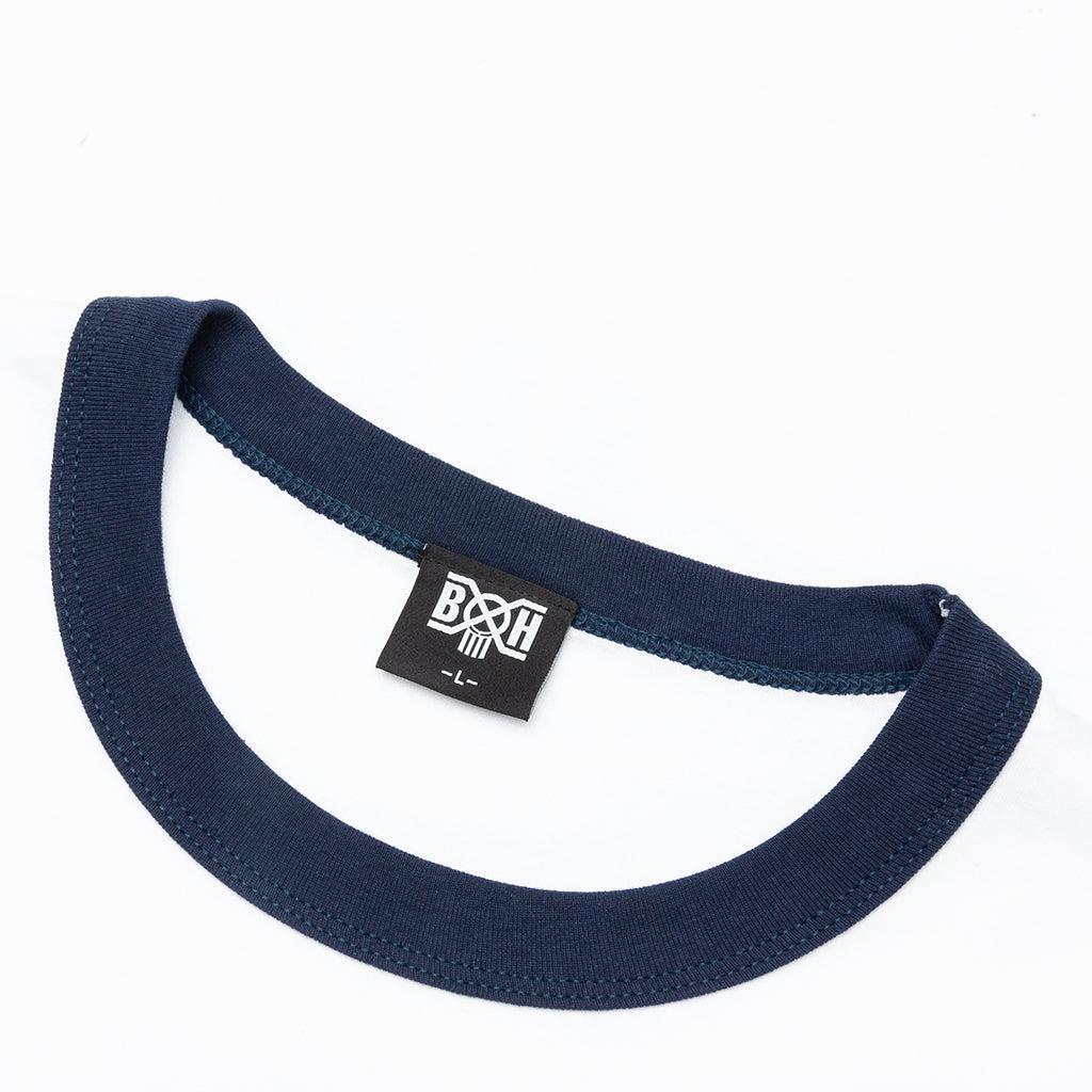 Logo Trim Tee - White/Navy Male Product Image