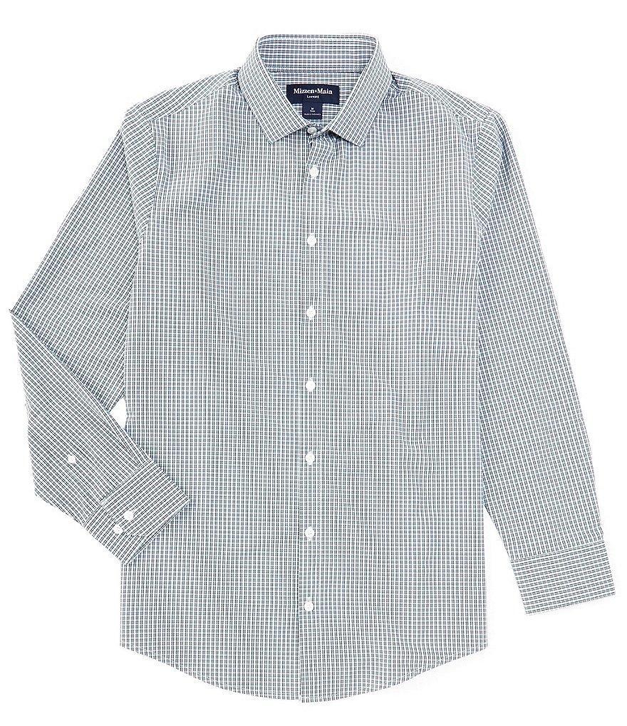 Mizzen+Main Leeward No-Tuck Performance Stretch Check Long Sleeve Woven Shirt Product Image