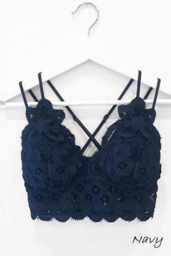 Crochet Lace Bralette-Removable Pads Product Image